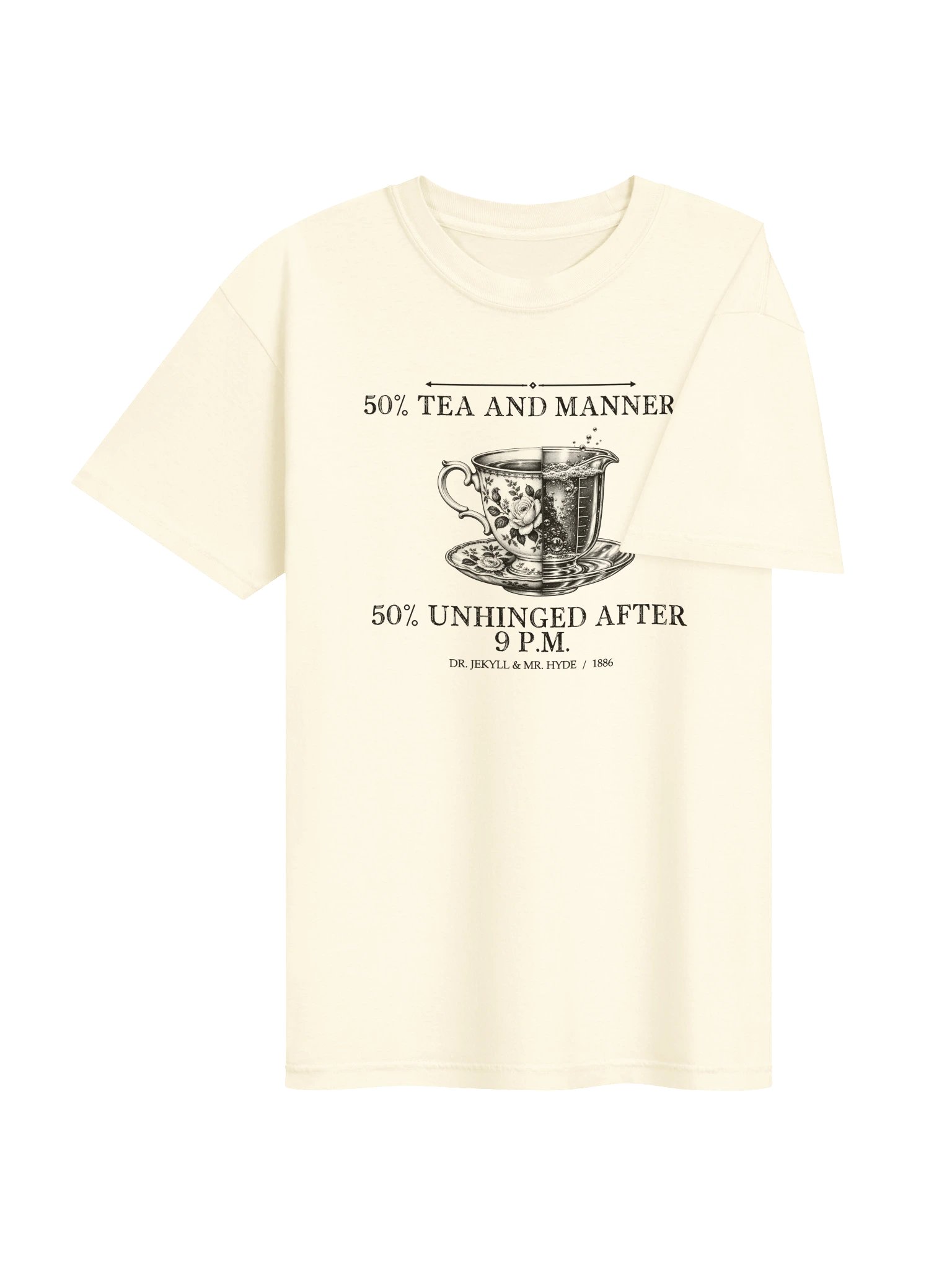 Tea Manners Unhinged -- The Strange Case of Dr Jekyll and Mr Hyde Tee (Light) product image (13)