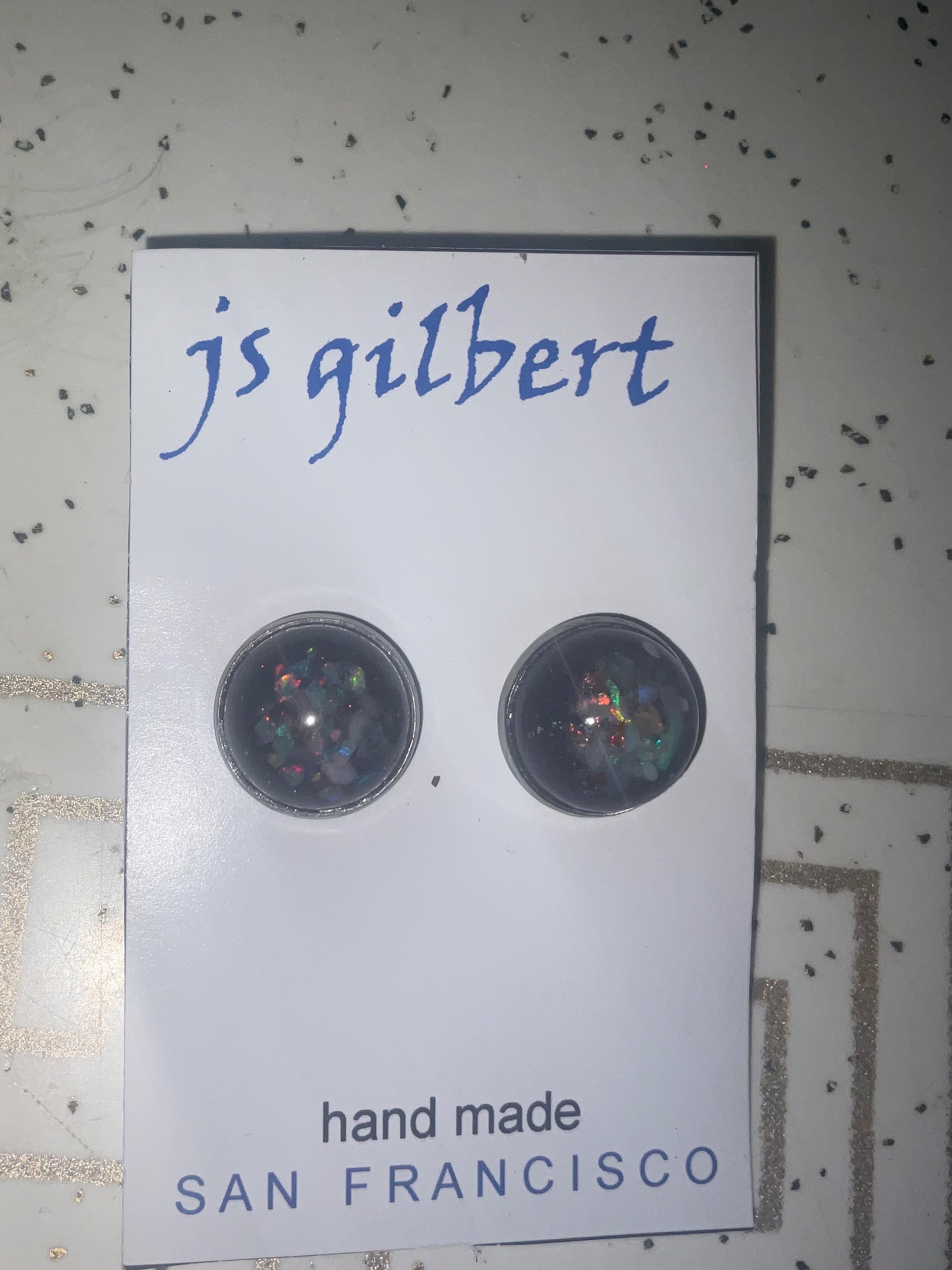 large round opal studs product image (1)