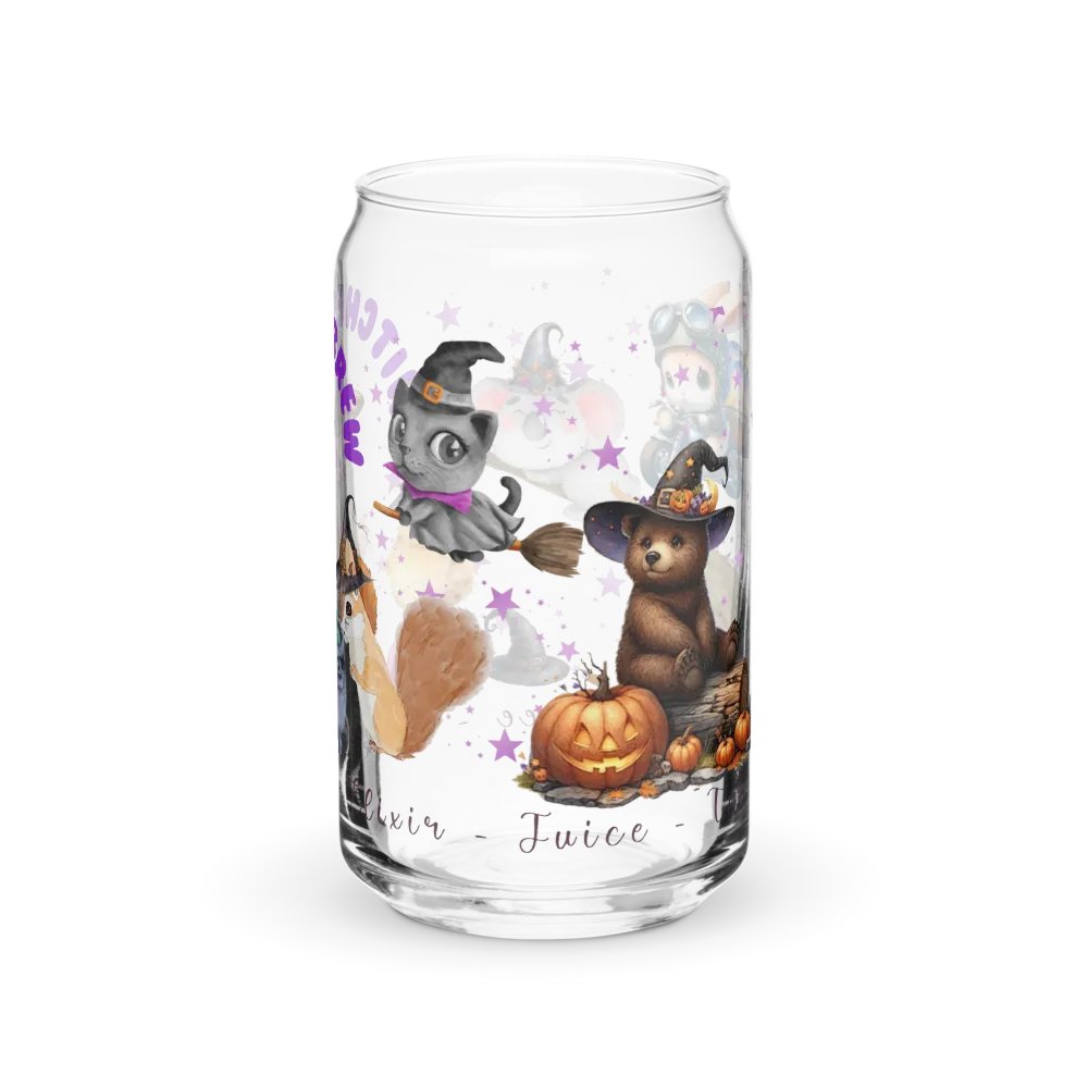 Witches Brew Coven: The Enchanted Gathering Glass Can Tumbler | 16oz | Optional Bamboo Lid & Straw product image (12)
