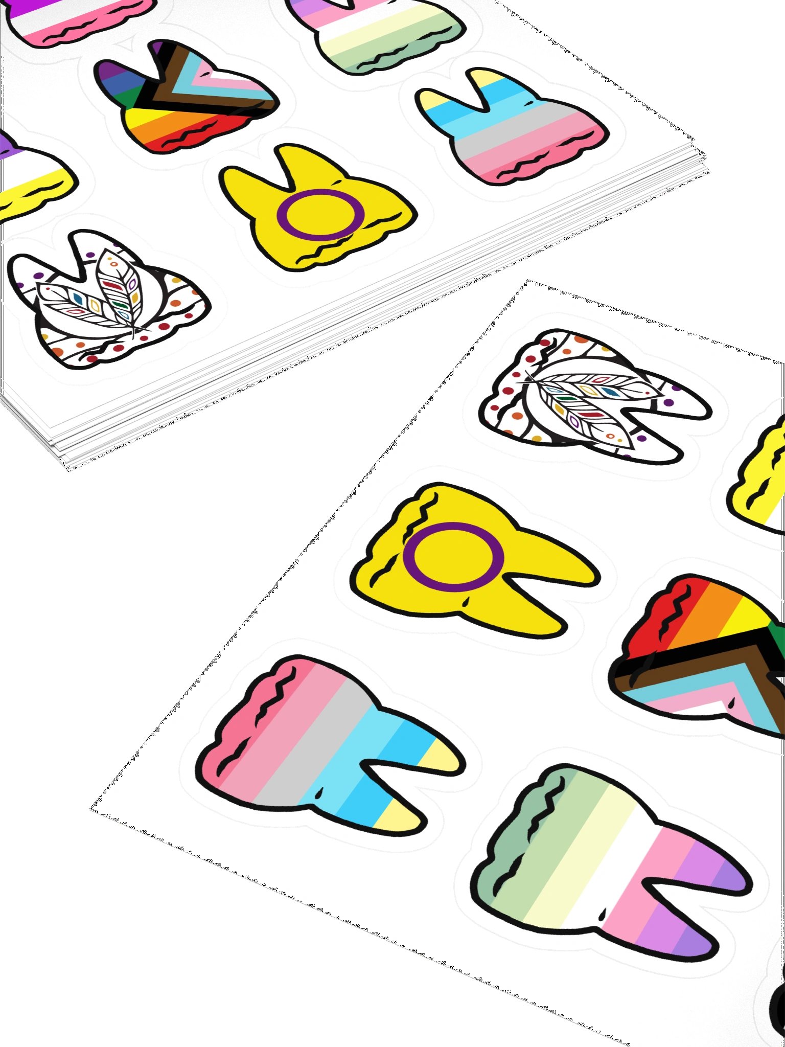 Gender Pride Flag Teeth Stickers product image (4)