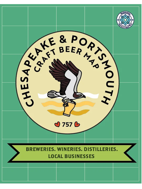 Chesapeake & Portsmouth Boozy Map - Instant Digital Download product image (1)