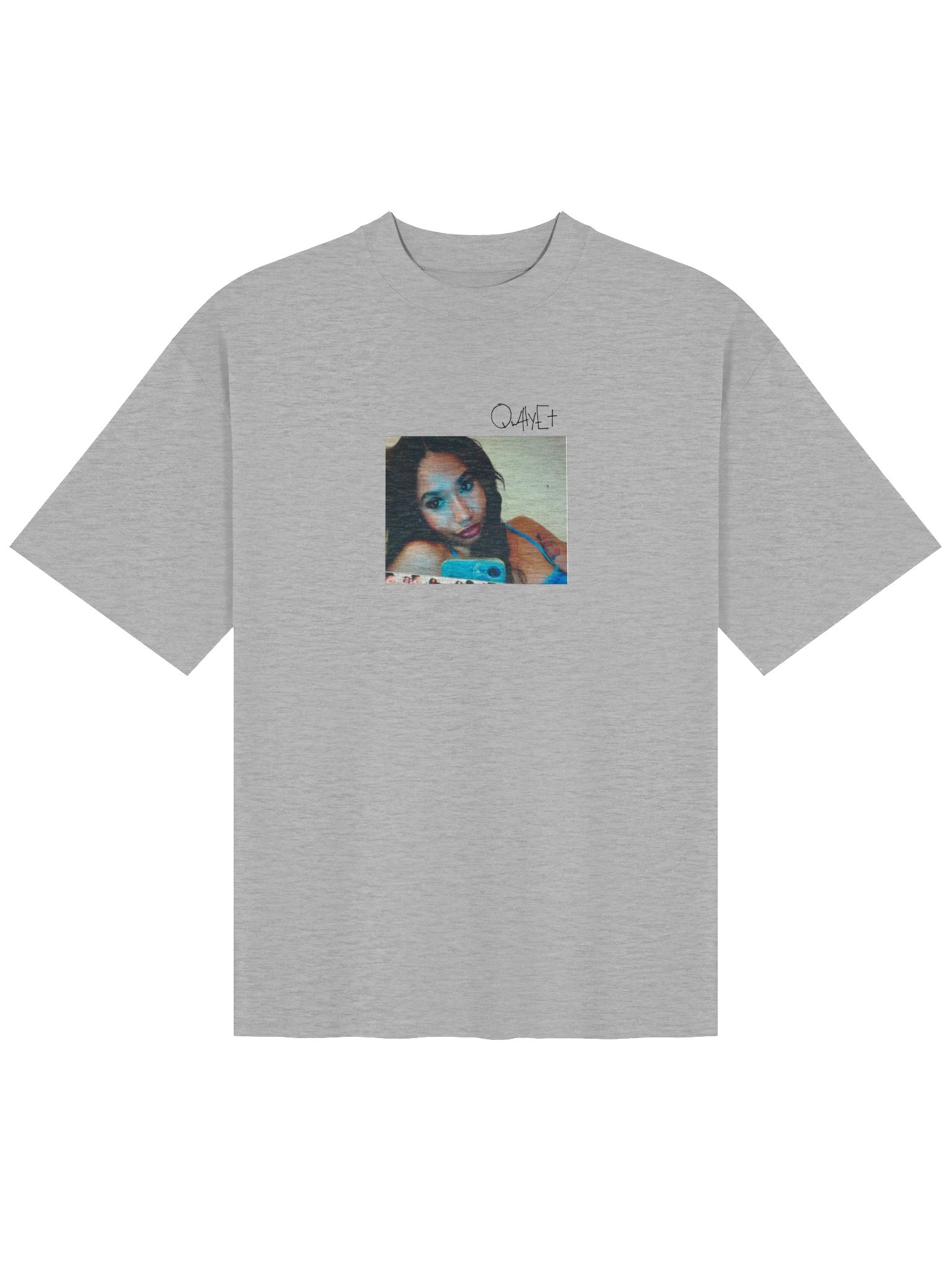 QWHYET BADDIE Oversized Tee (BLACK LOGO) product image (1)