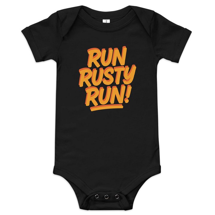Run Rusty Run!! Baby Action Onesie product image (1)