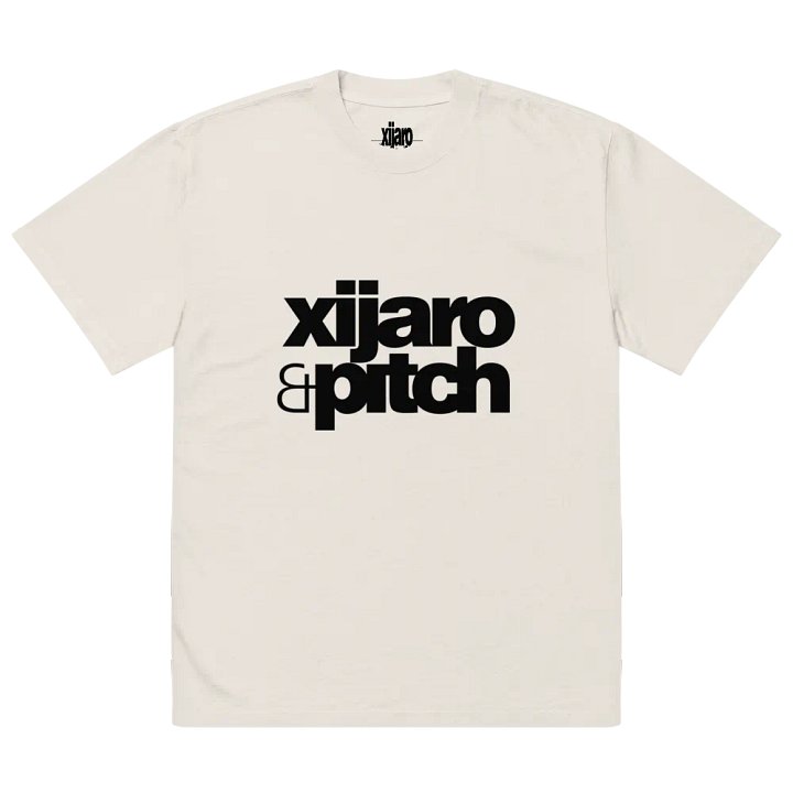 XiJaro & Pitch Premium Oversized Faded T-Shirt (black logo) product image (2)