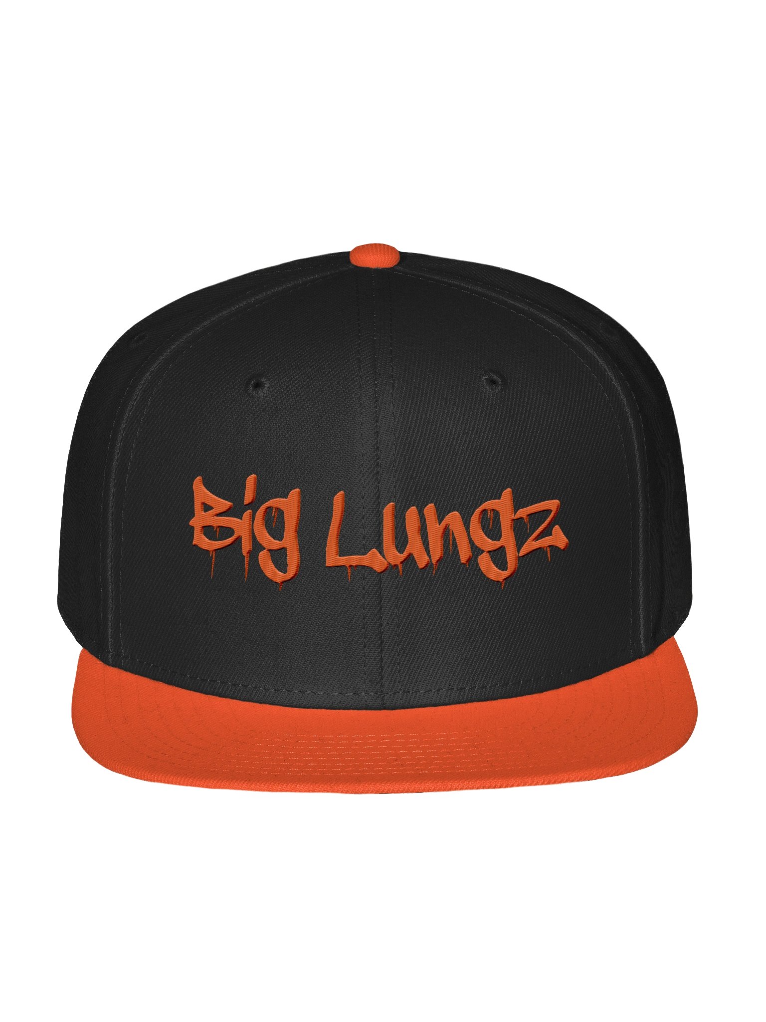 Big Lungz snapback flat-bill hat black/orange product image (1)