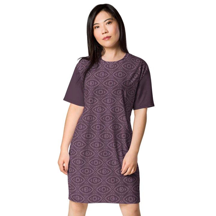 Boho Celestial Eyes Stars & Moons T-Shirt Dress product image (2)