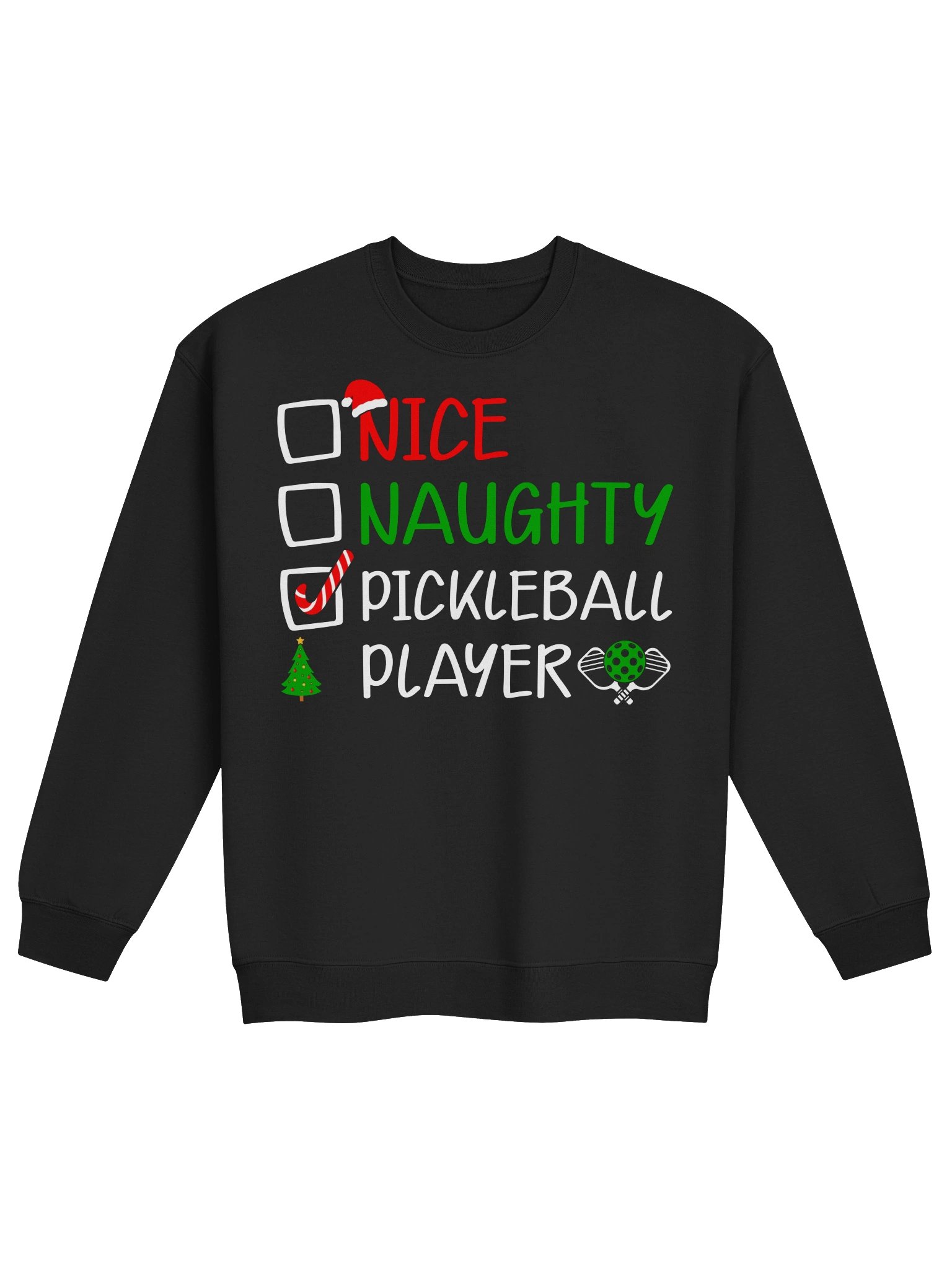 Nice Naughty Pickleball Player Sweatshirt – Christmas Pickleball Sweatshirt product image (1)