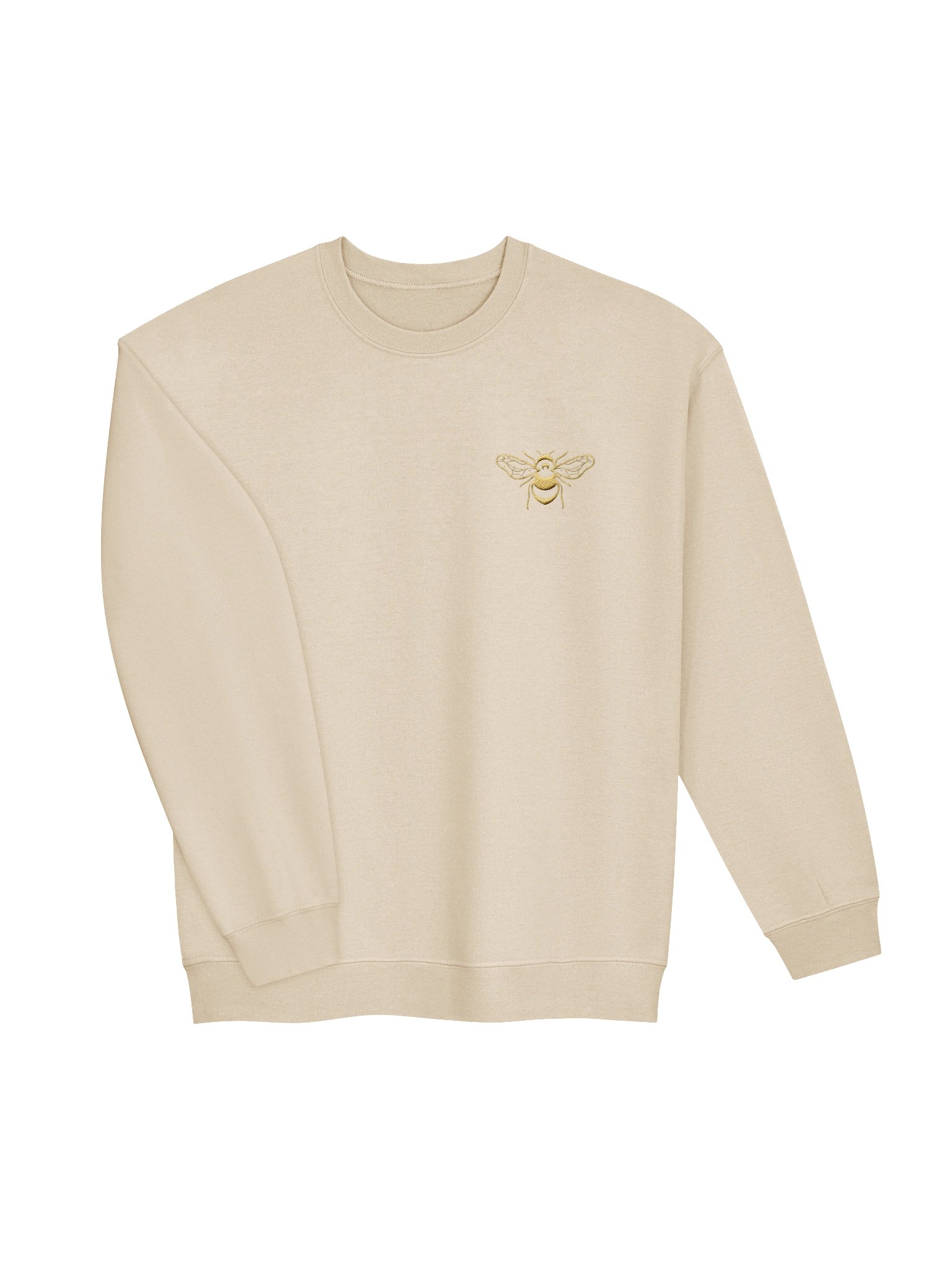 [embroidered] bee logo crew - cream product image (3)