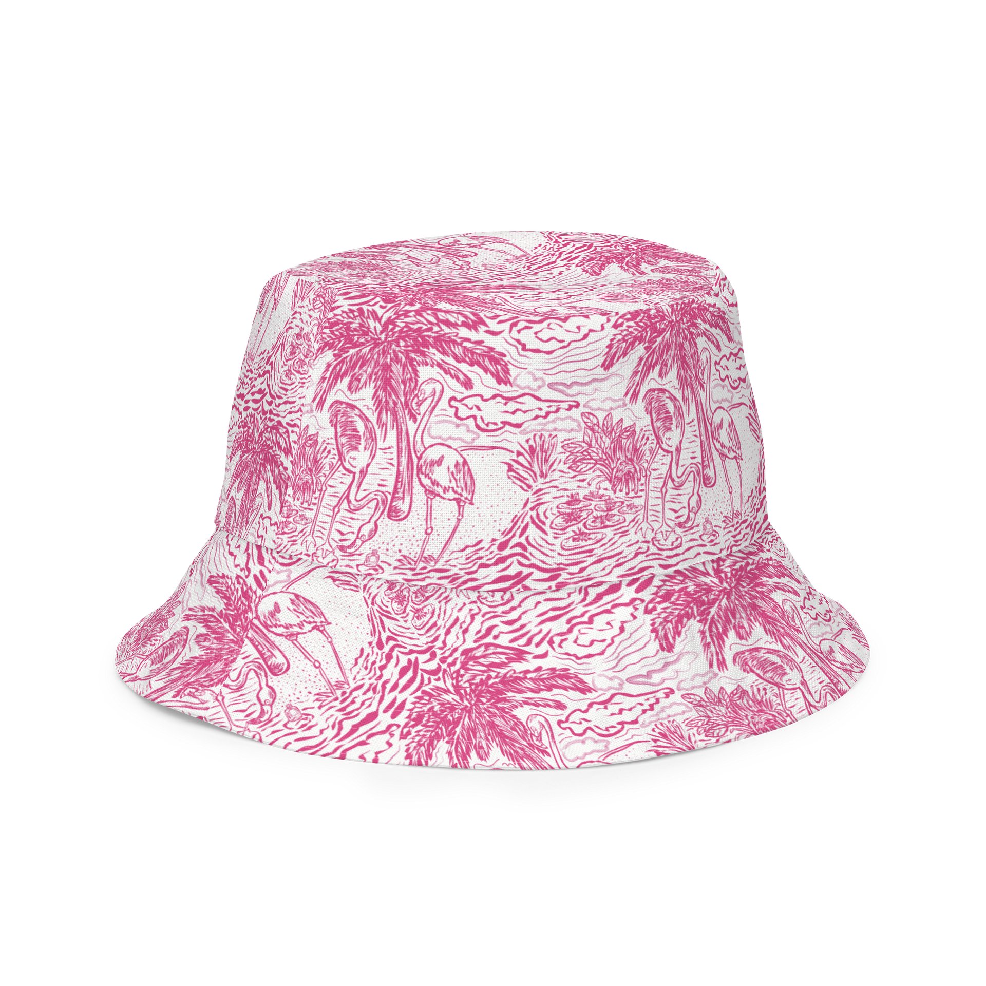 Pink Palm Dream Reversible Bucket Hat product image (5)