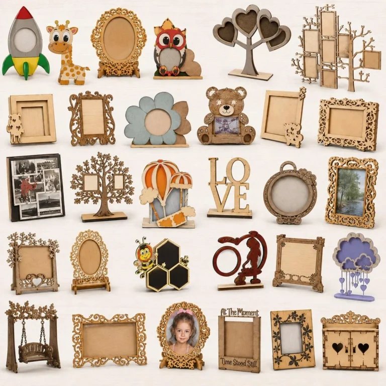 200+ Photo Frame Laser Cut Bundle | Wood Picture Frame SVG, DXF, AI & PDF Files product image (2)