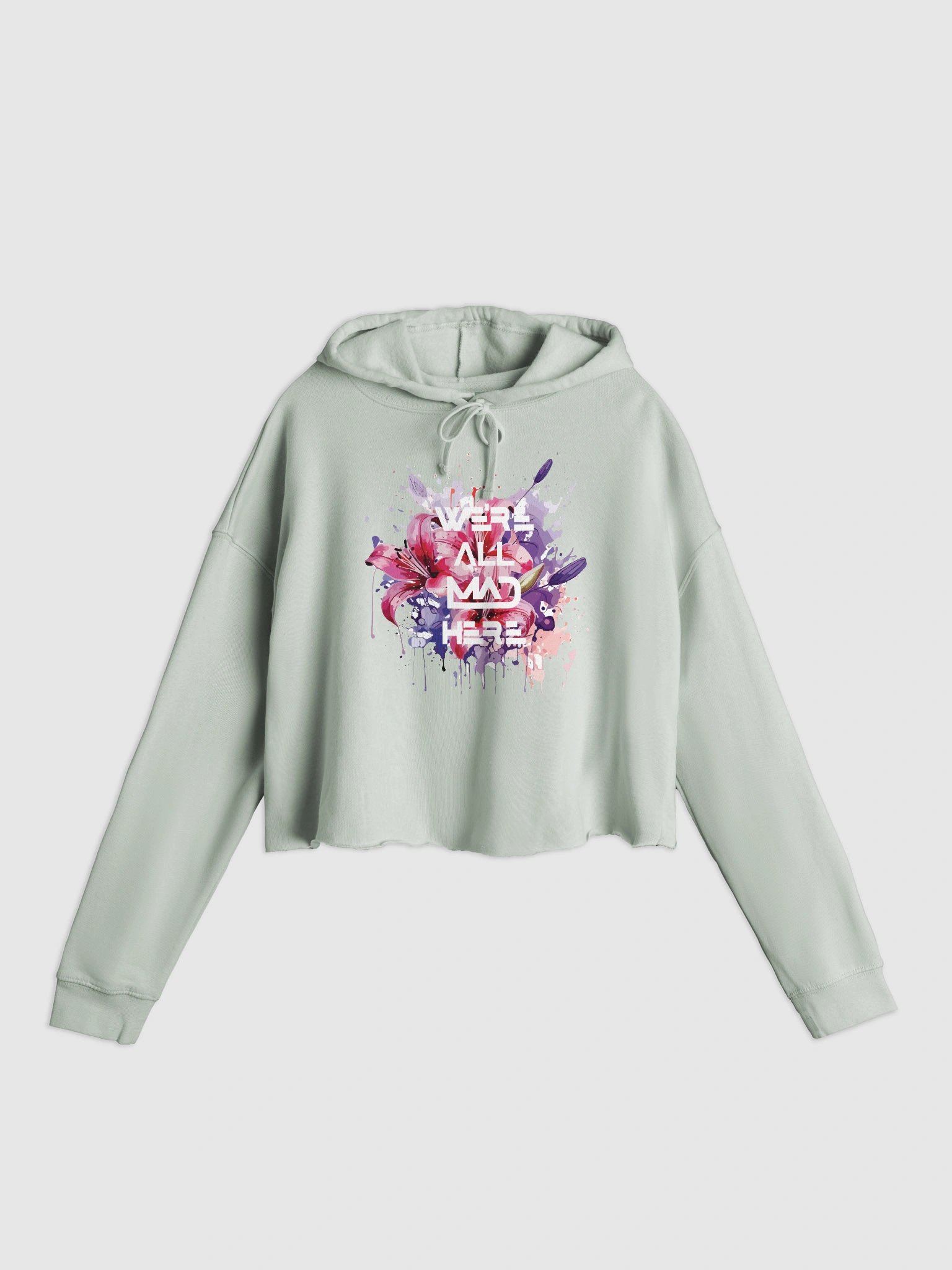 We're All Mad Here Crop Hoodie product image (1)