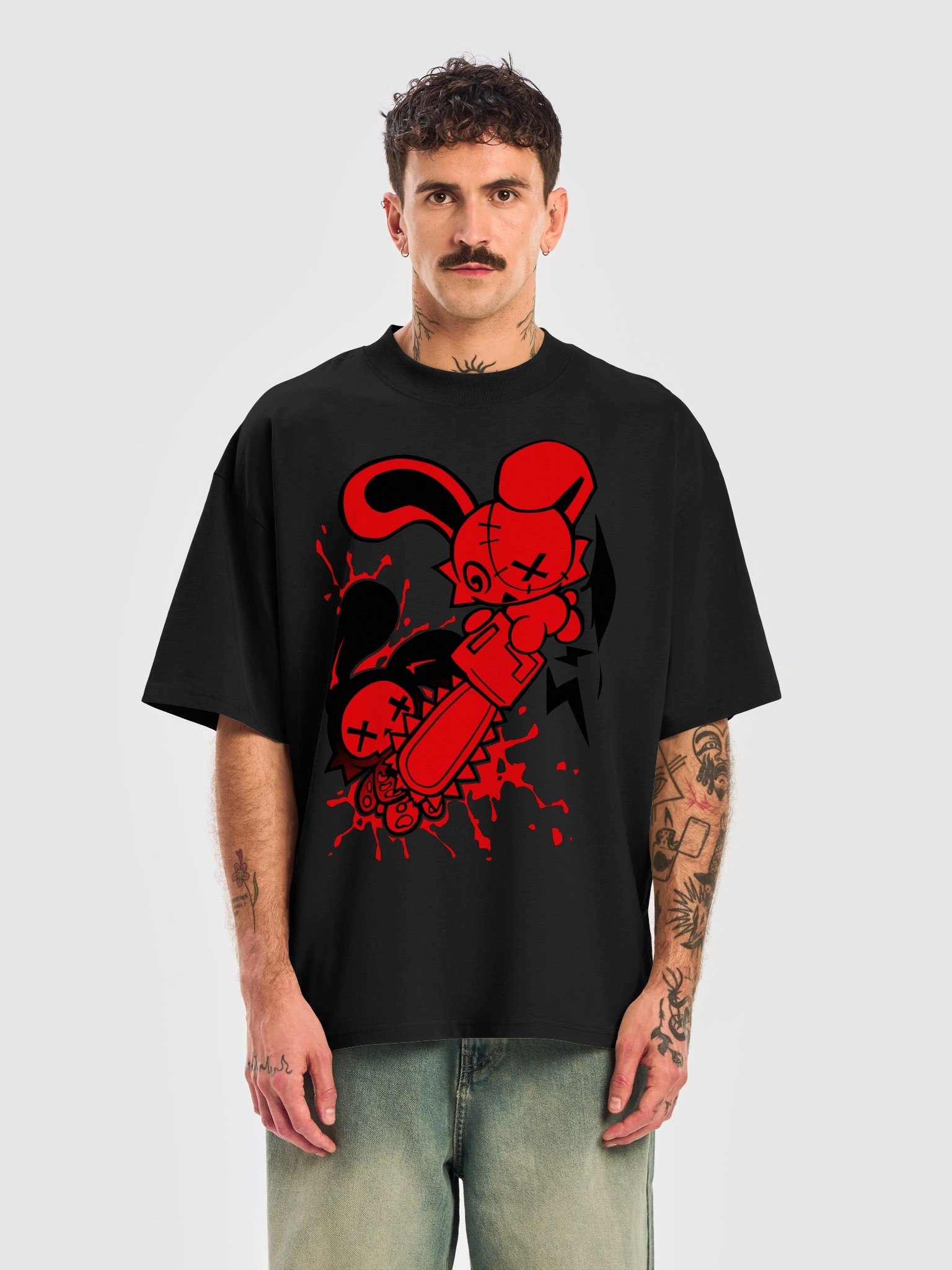 baggy chainsaw bunny t-shirt product image (5)