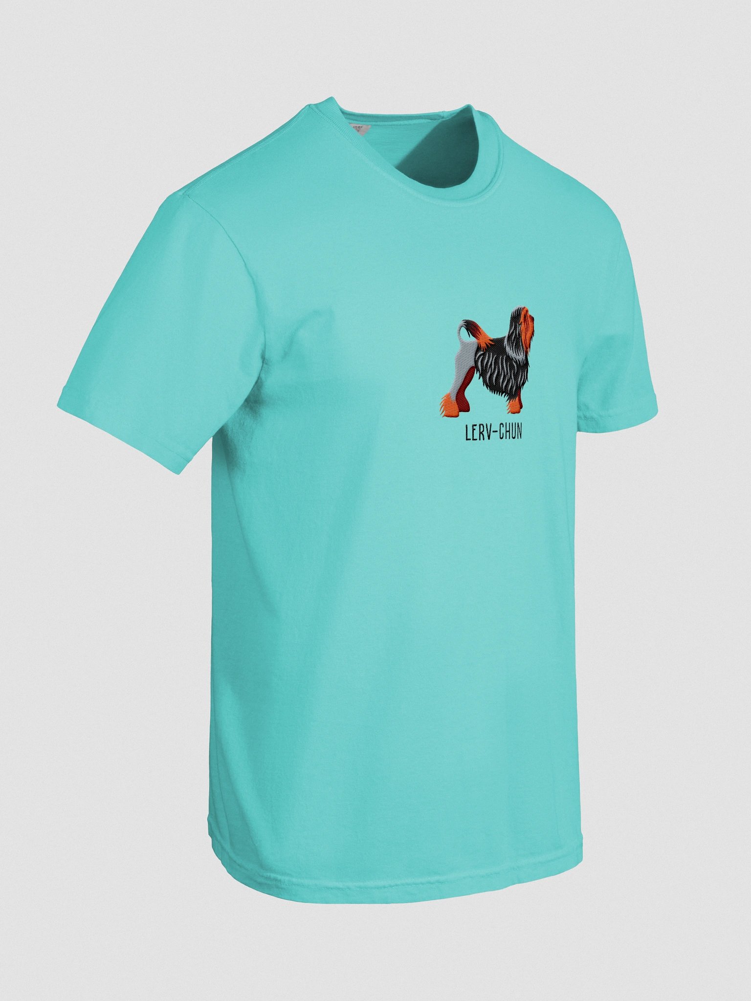 Lerv-Chun T-Shirt(Embroidered) of a Lowchen(Black & Tan) product image (11)