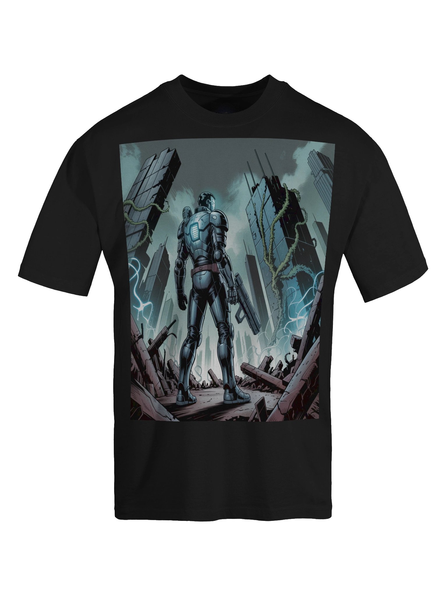 Eternal Dominion: Apocalypse Inspired Oversized Faded T-Shirt product image (1)
