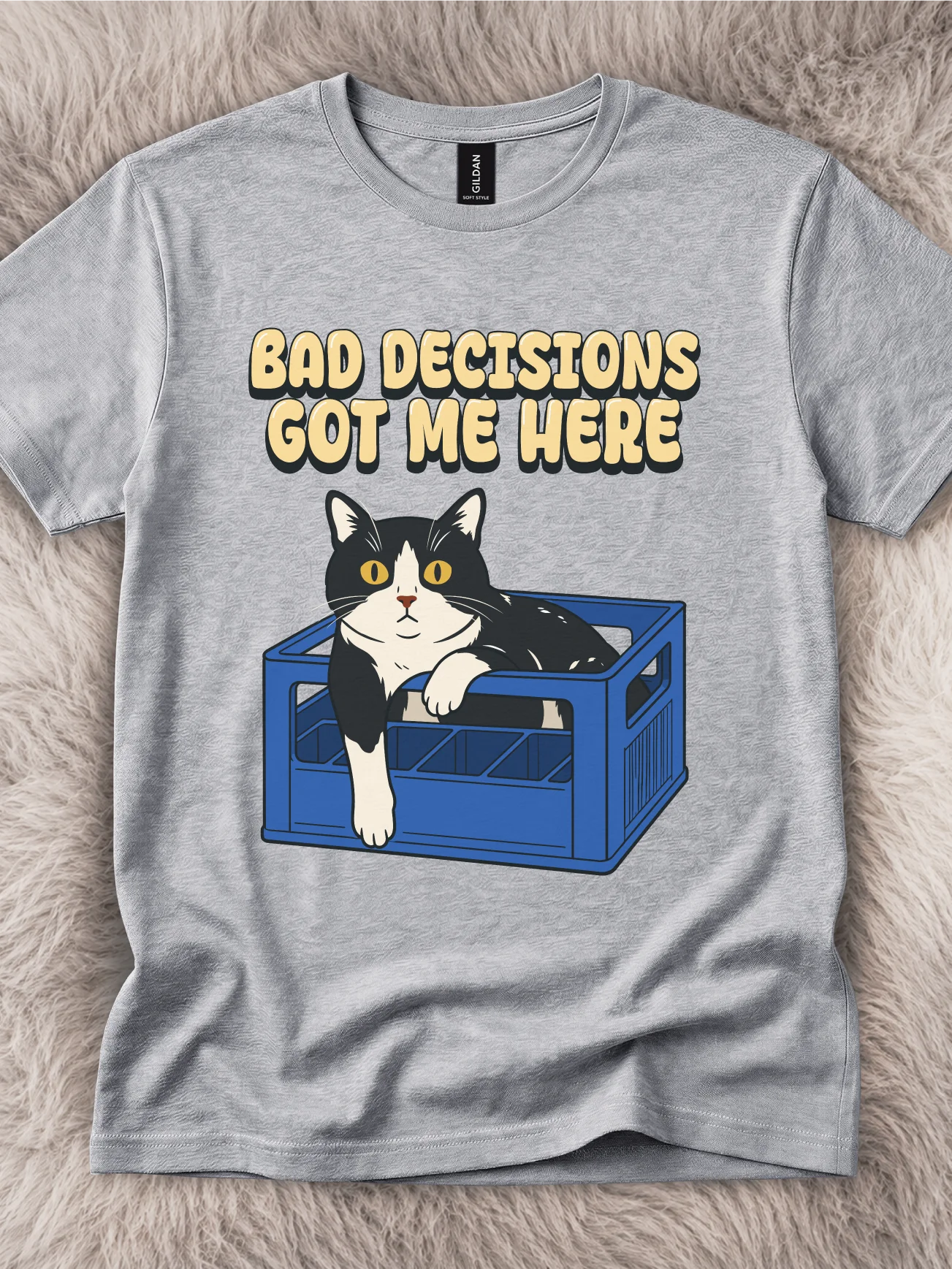 Bad Decisions Tuxedo Cat Shirt product image (1)