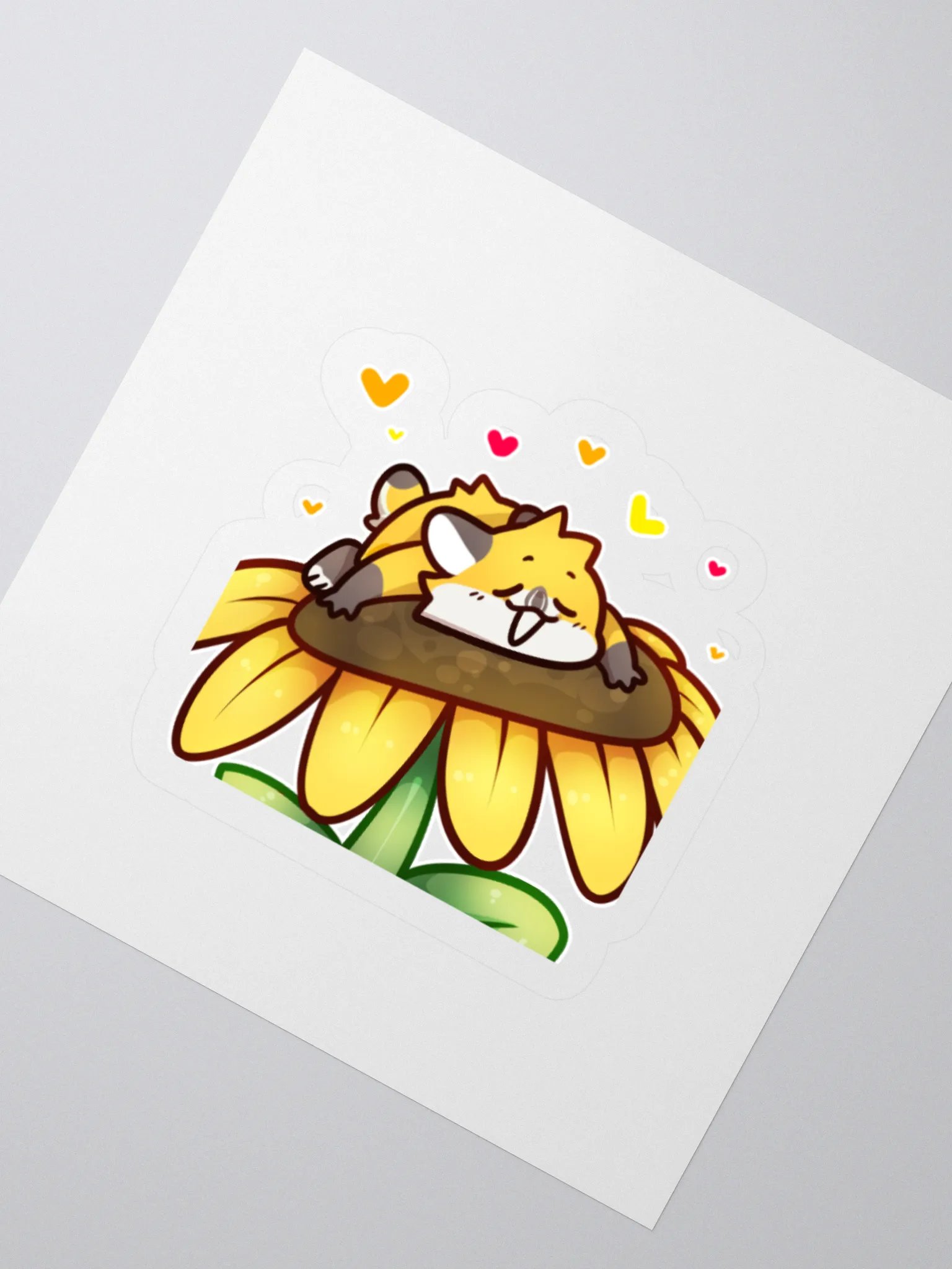 3 x 3 Small Sunflower hug sticker product image (2)