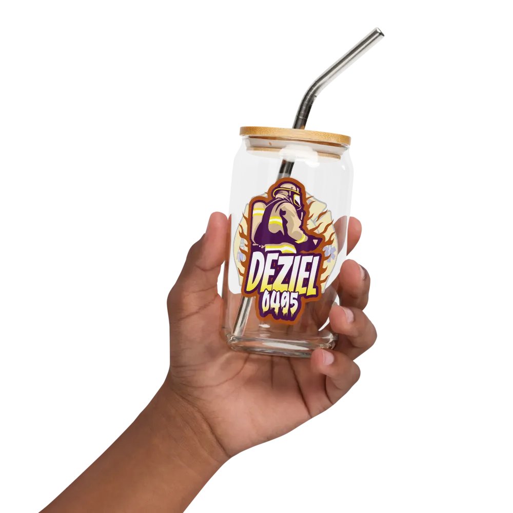 Can-Shaped Glass with Lid & Straw product image (8)