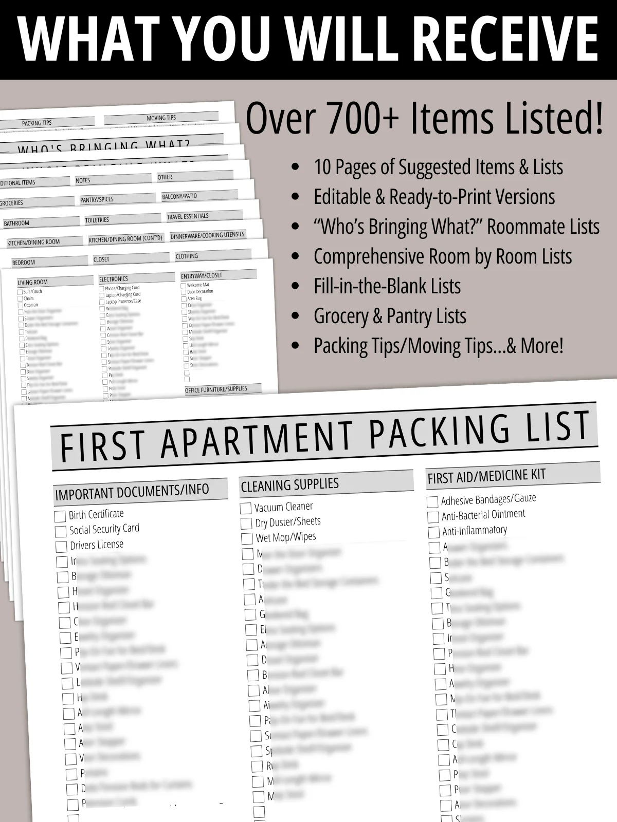 First Apartment Packing List product image (2)