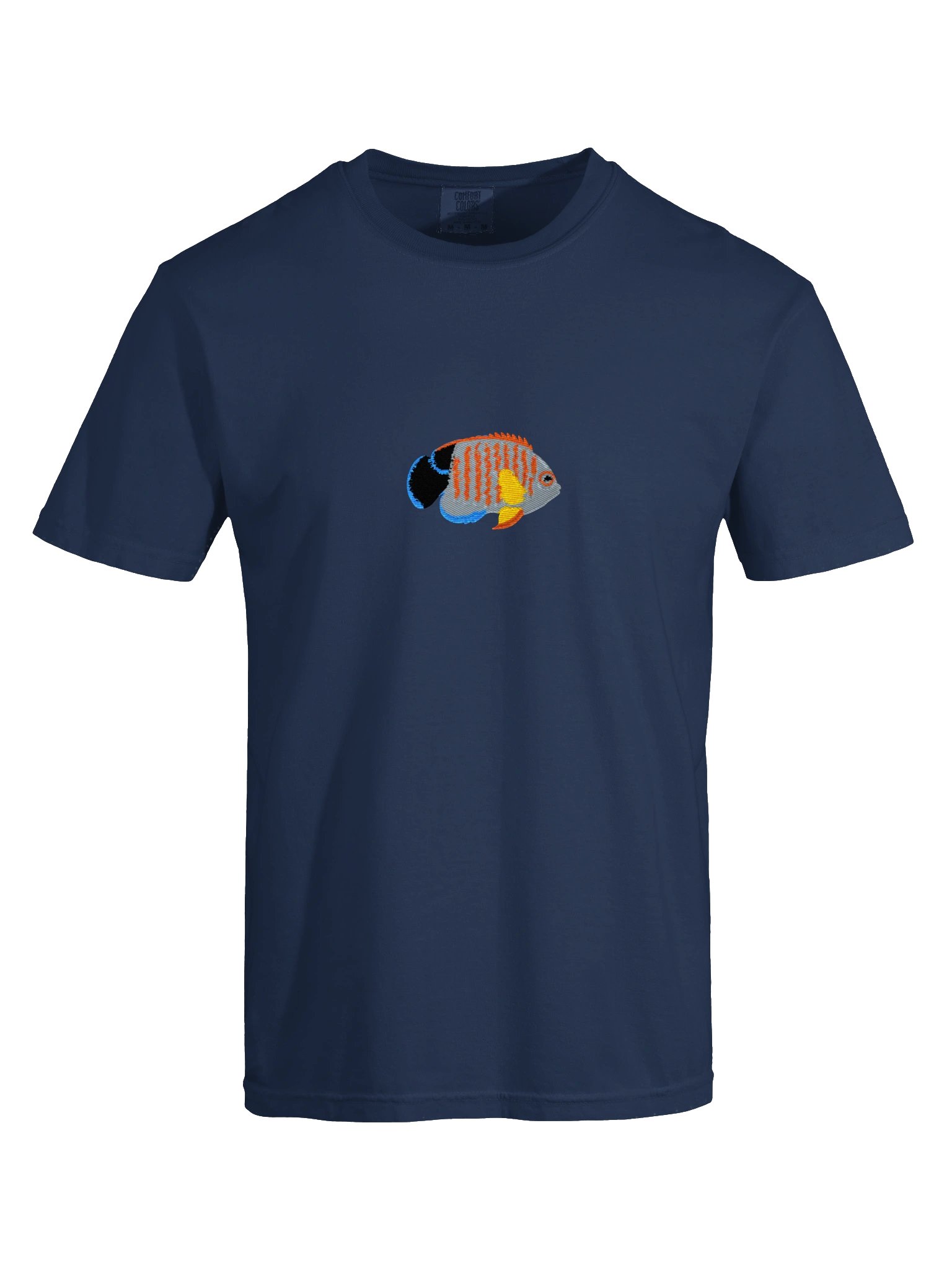 Eibli Angelfish Embroidered Shirt | Orange-Lined Dwarf Angelfish Reef Fish Tee | Saltwater Aquarium Apparel product image (9)