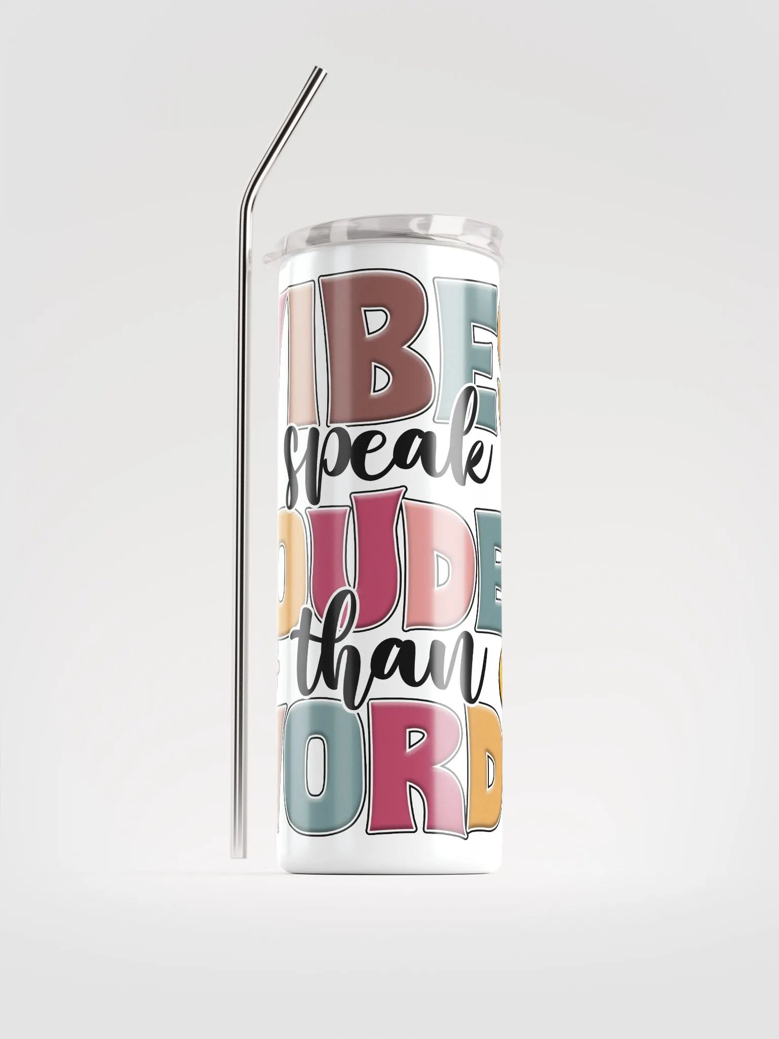 Vibes Speak Louder Stainless Tumbler product image (1)