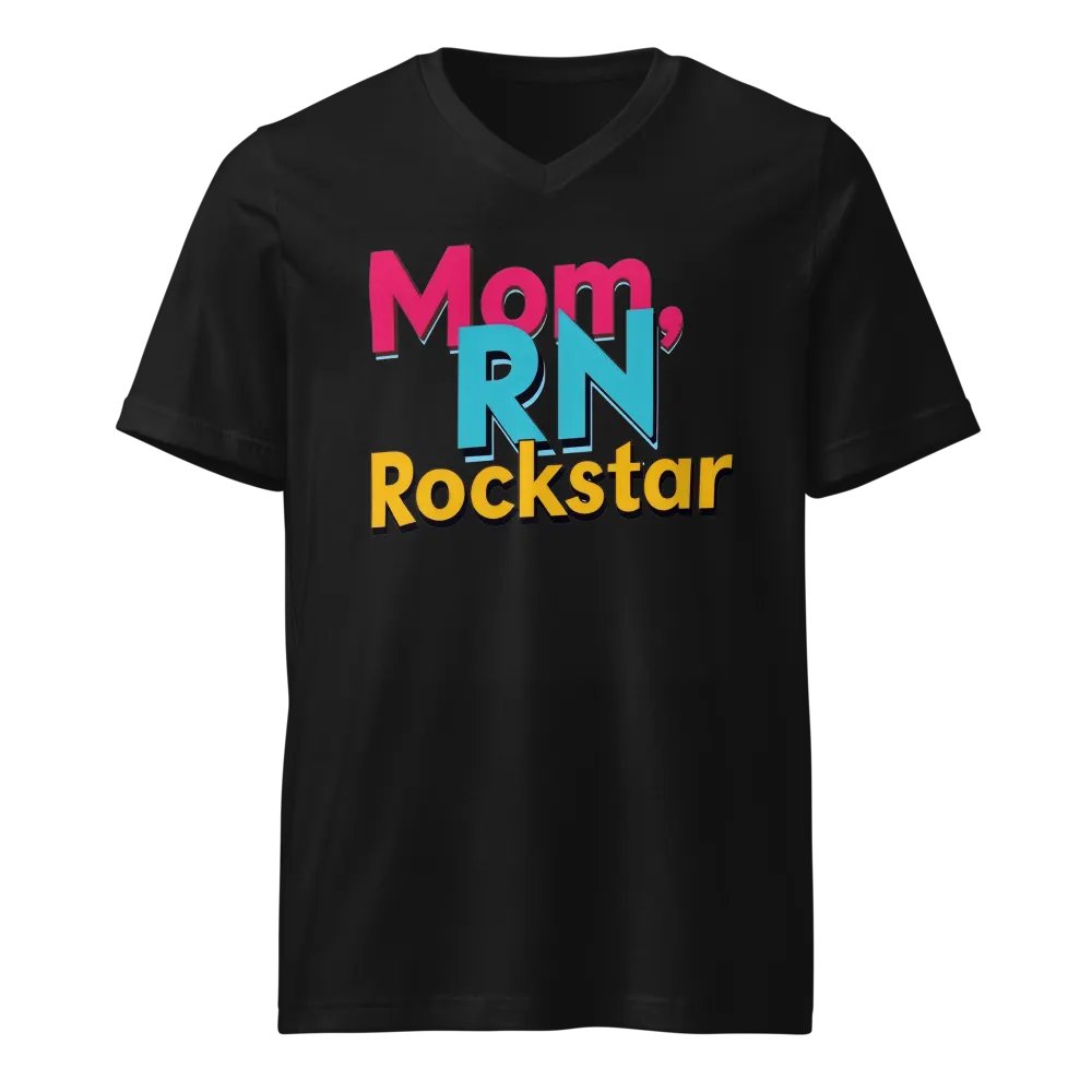 Mom, RN Rockstar V-Neck Tee product image (1)