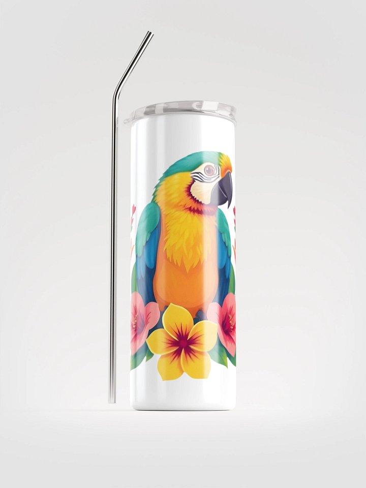 Floral Parrot Stainless Steel Tumbler product image (2)