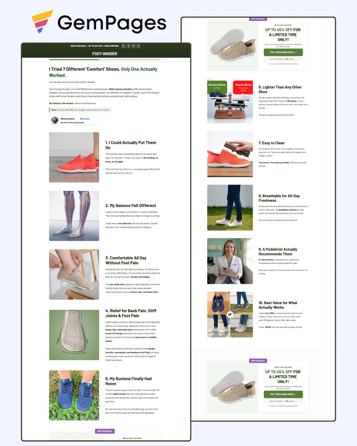 Hike Footwear Listicle Page V2 | Gempages Template product image (1)