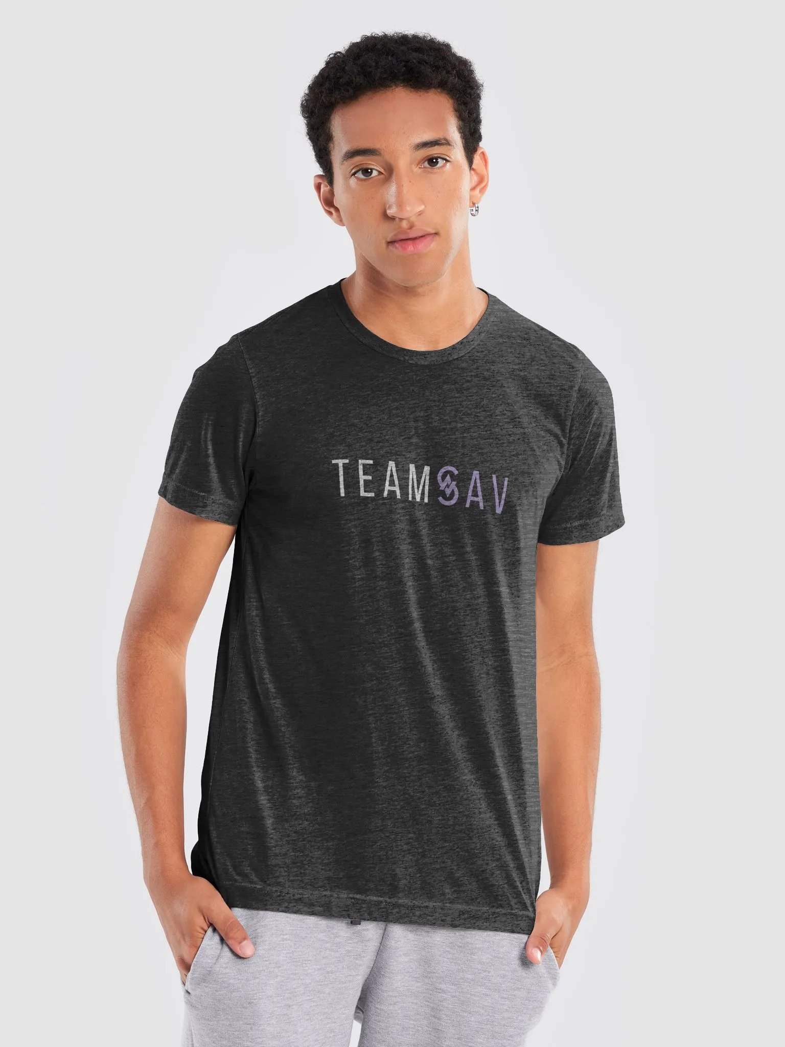 TeamSav Shirt (Unisex)- White + Purple Logo product image (16)