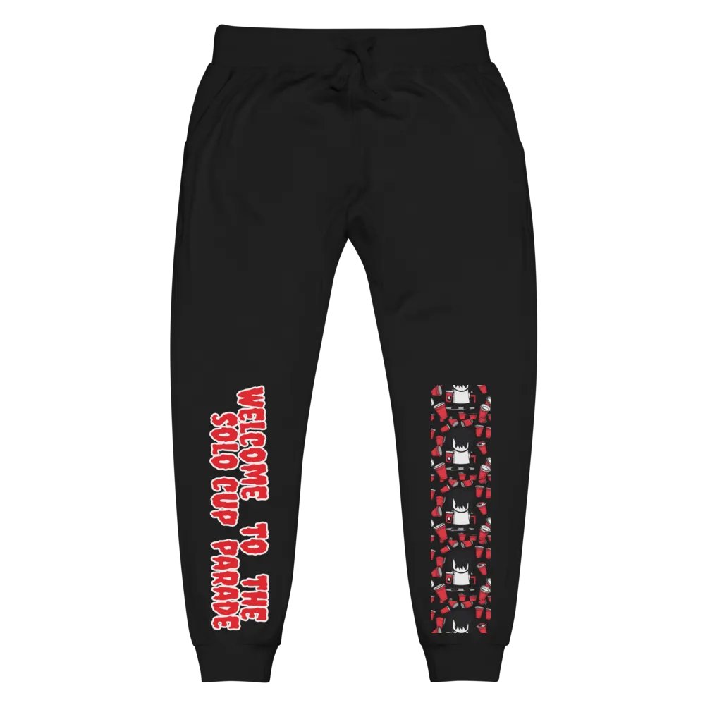 Red Cup Cartoon Fleece Joggers product image (1)