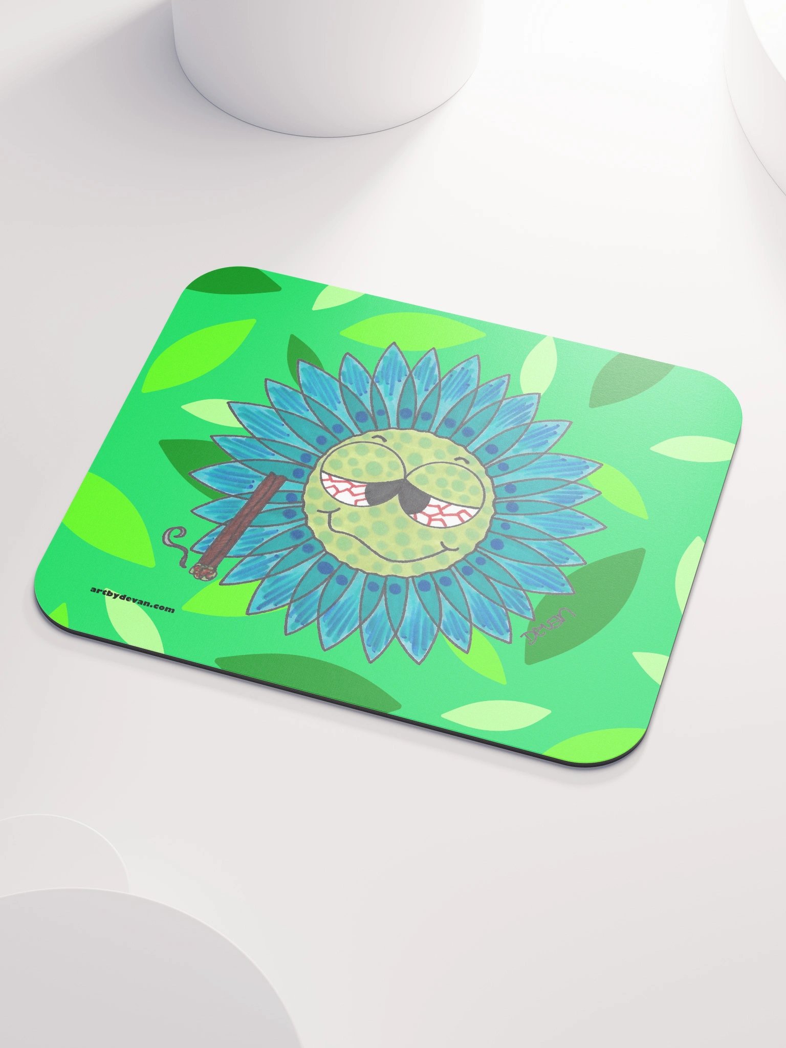 Turquoise Stoner Flower Mousepad product image (3)