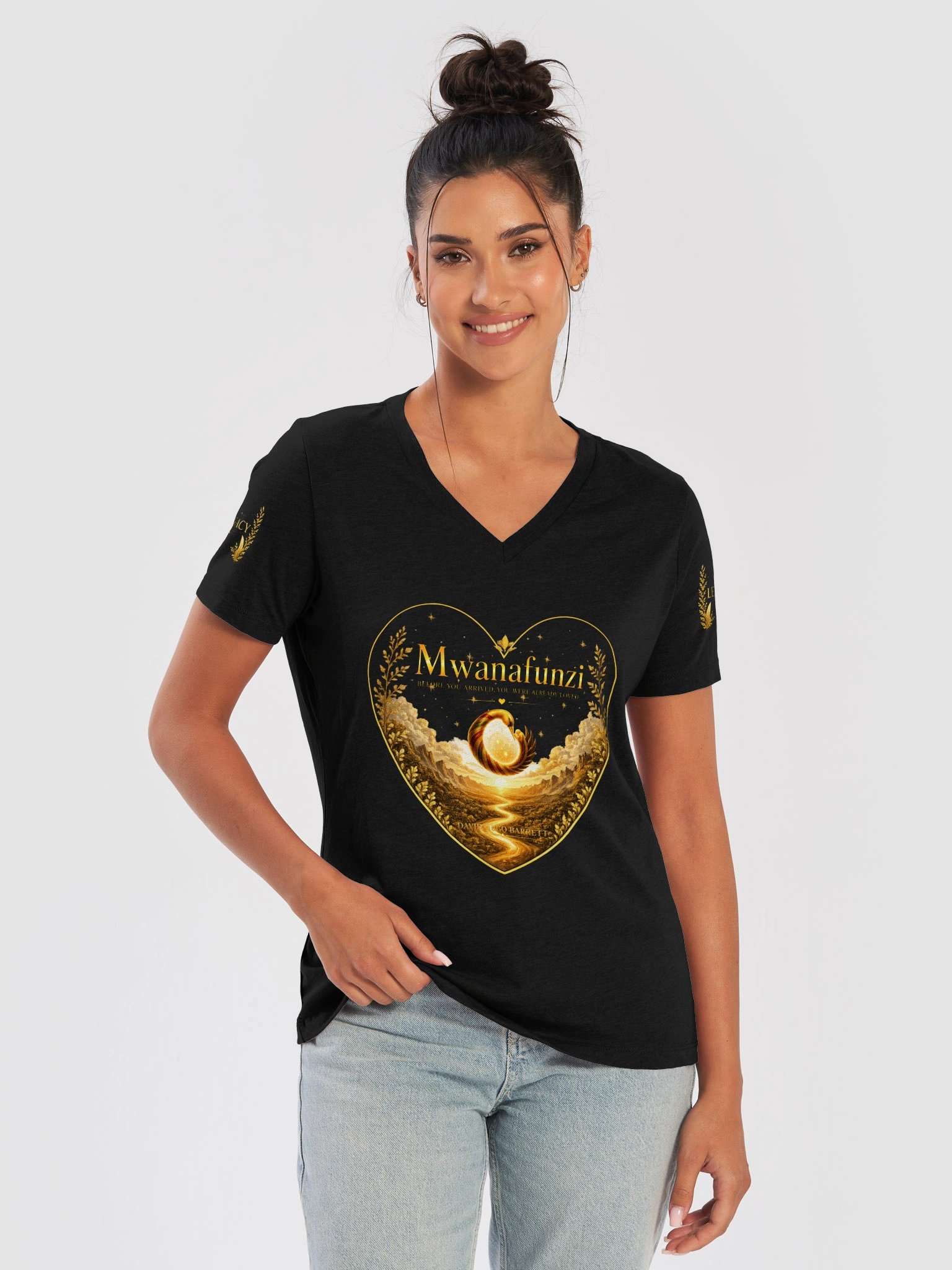 Mwanafunzi Women's Relaxed V-Neck T-Shirt product image (3)