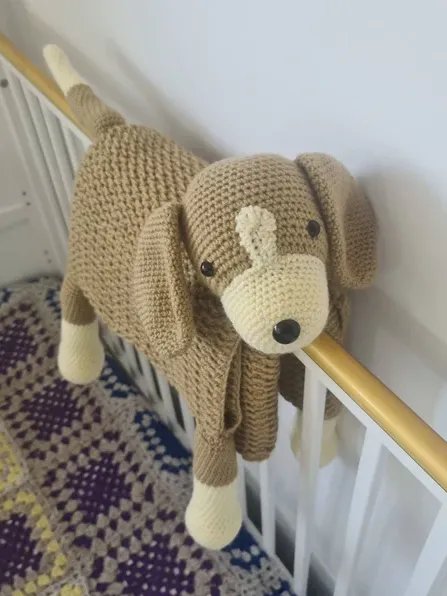 Beagle Dog Crochet Baby Blanket Pattern - Pram Toy & Play Mat PDF - Crafting Happiness product image (4)