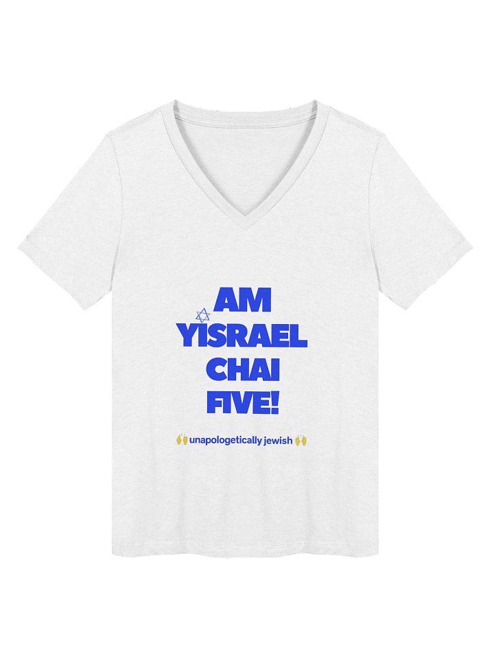 Am Yisrael Chai Five Women's V-Neck Tee product image (1)