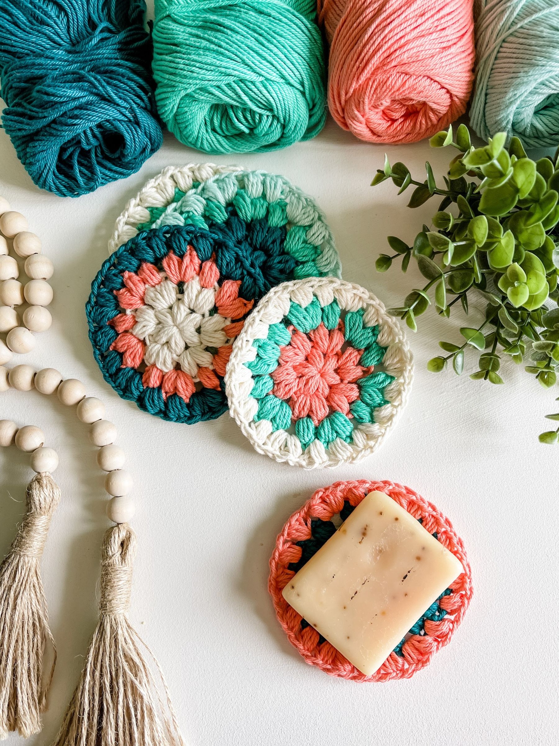 Granny Puff Face Scrubbies Crochet Pattern product image (5)