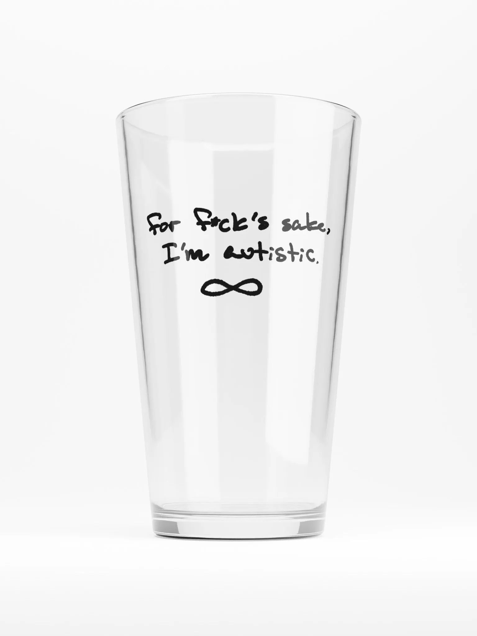 FFS, I'm autistic. pint glass product image (1)