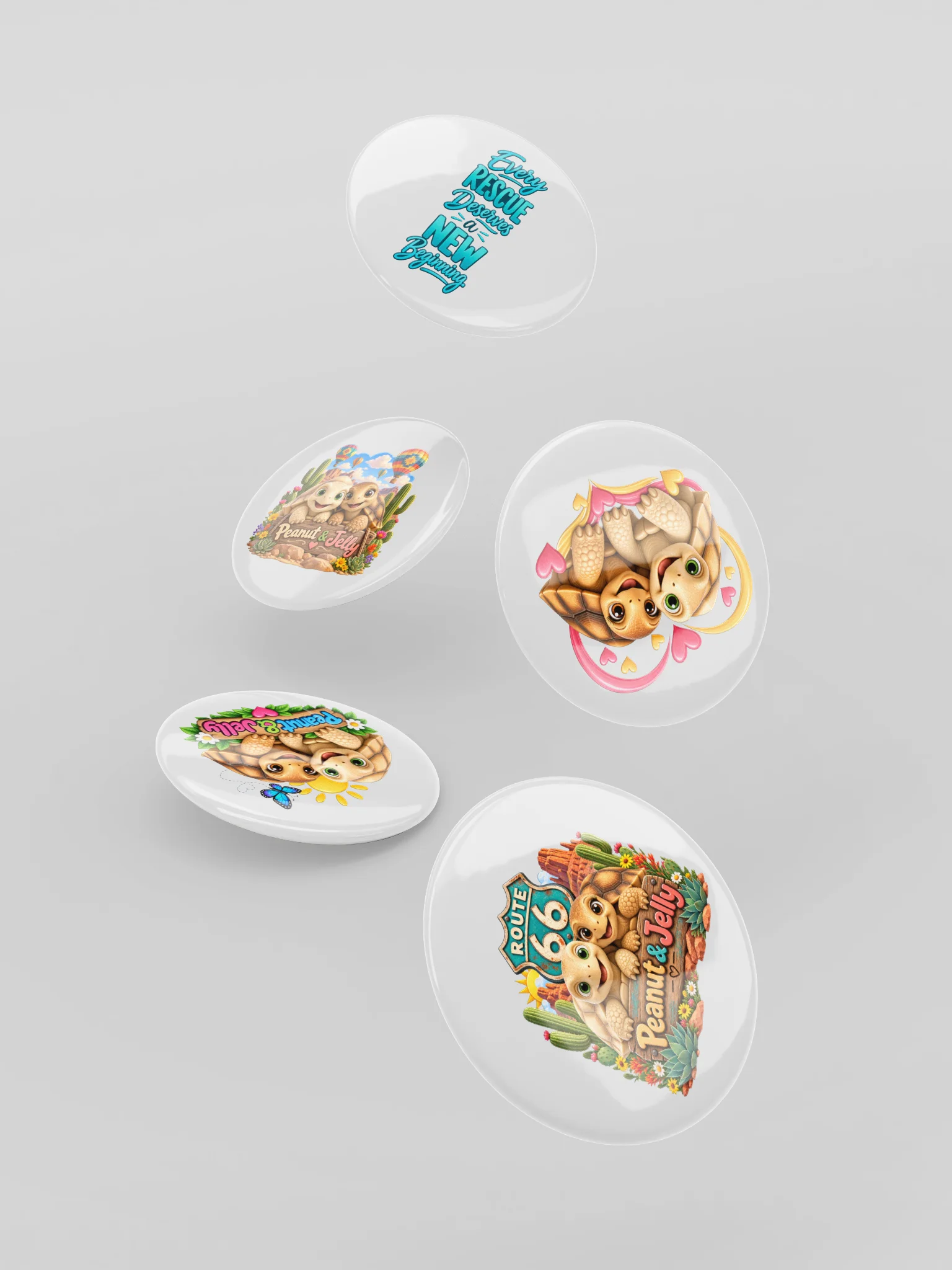 Peanut & Jelly’s Love and Adventure Button Pin Set product image (5)