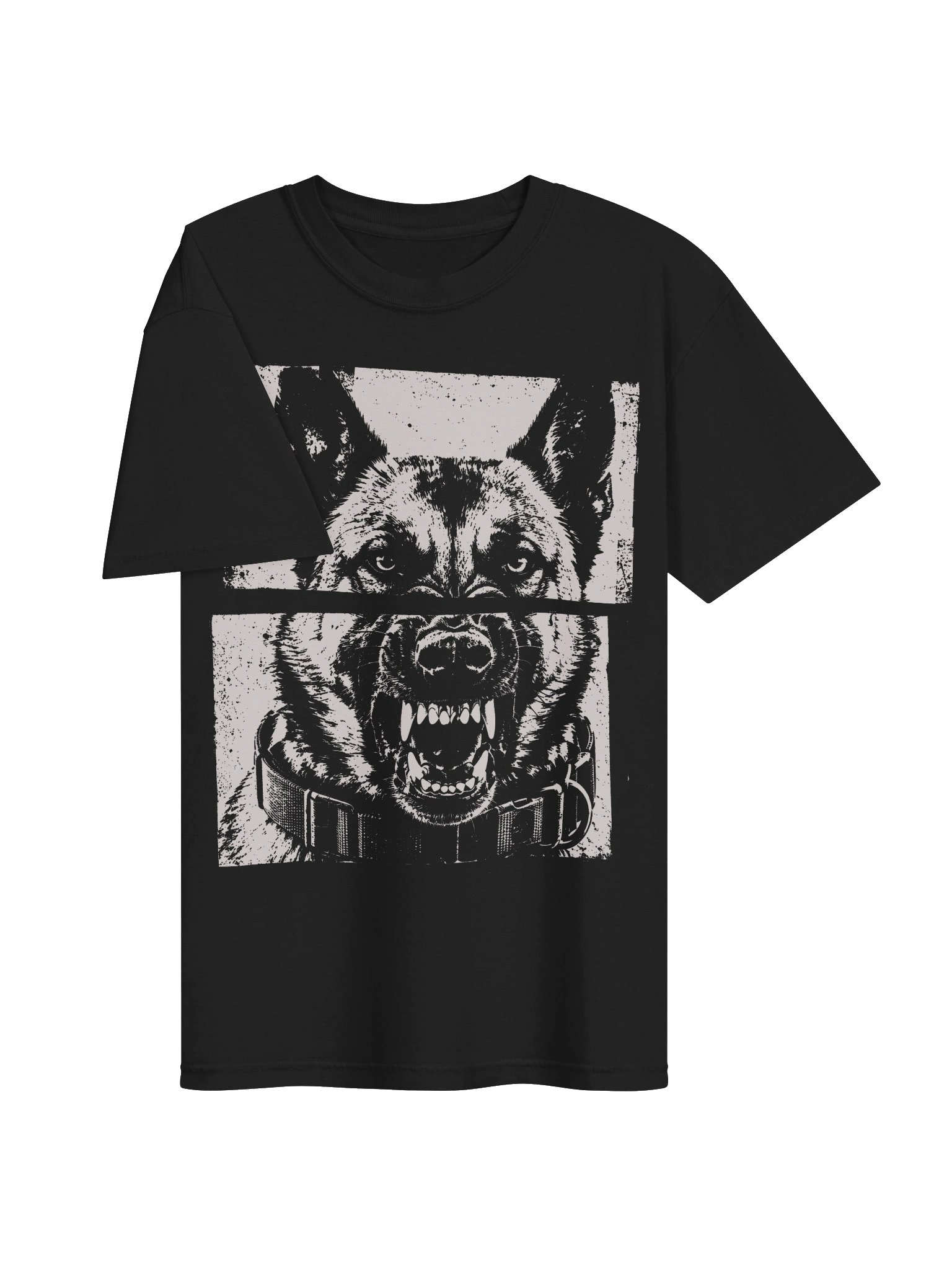 Angry German Shepherd Dog Heavyweight Vintage Graphic Tee product image (3)
