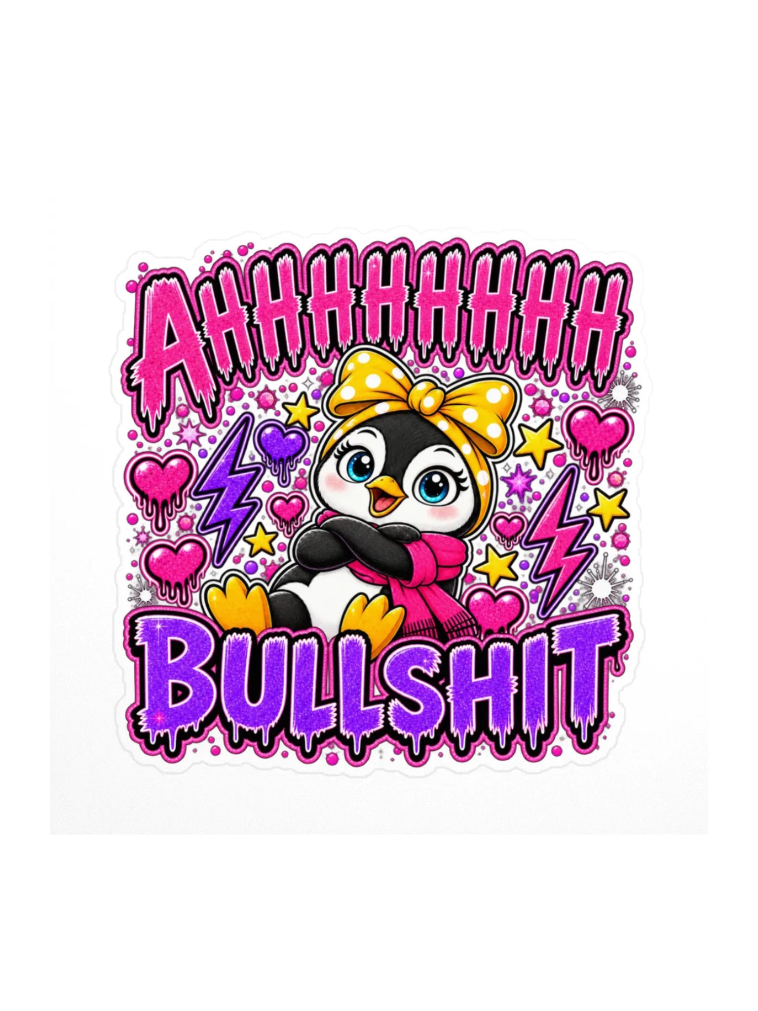 AHHHHHH Bullshit Lulu Pink Chaos Sticker product image (1)