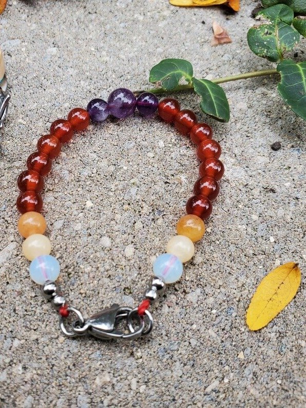 Inner Harmony Bracelet • Amethyst and Carnelian product image (2)