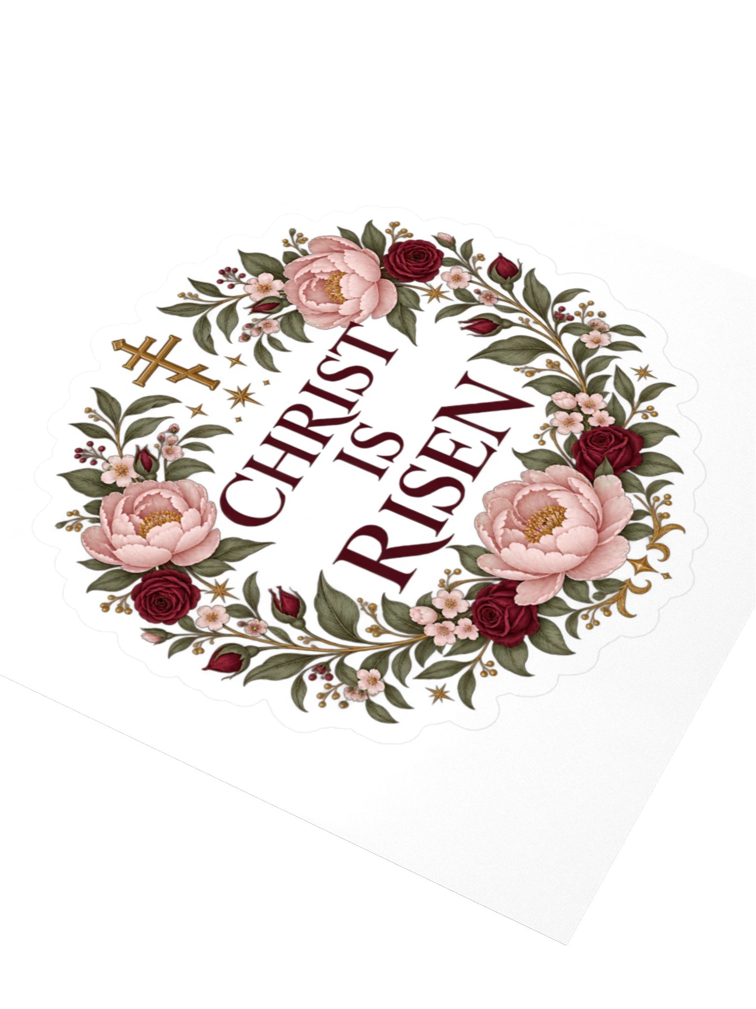 Christ Is Risen! — Orthodox Floral Sticker product image (8)