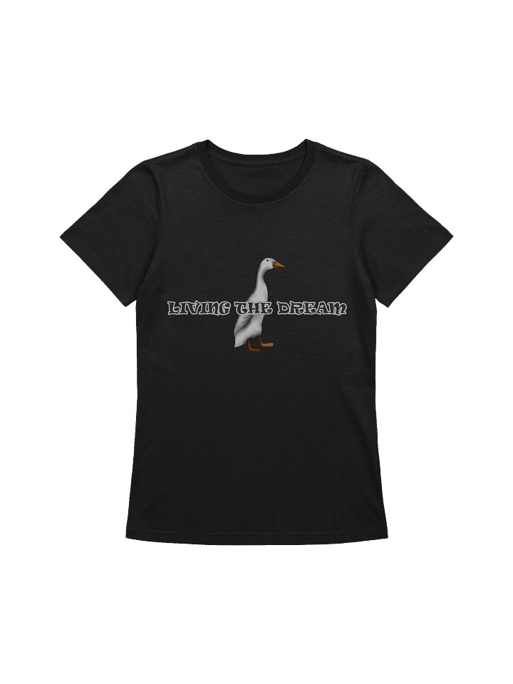 Duck "LIVING THE DREAM" T-Shirt. Women's Bella+Canvas Supersoft Relaxed-fit T-Shirt product image (1)