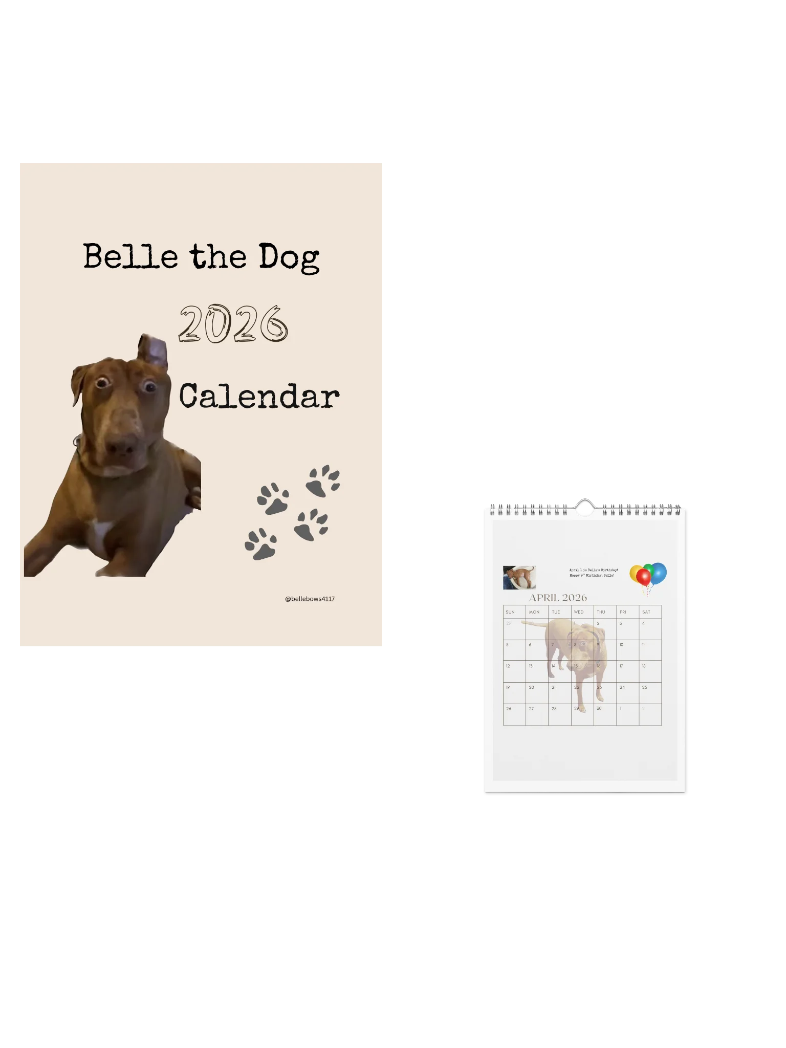Belle 2026 Calendar B Print + Download product image (1)