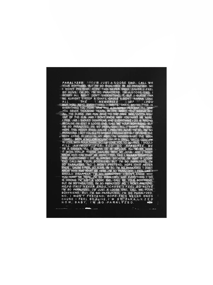 PARALYZED BLACKOUT POSTER product image (1)