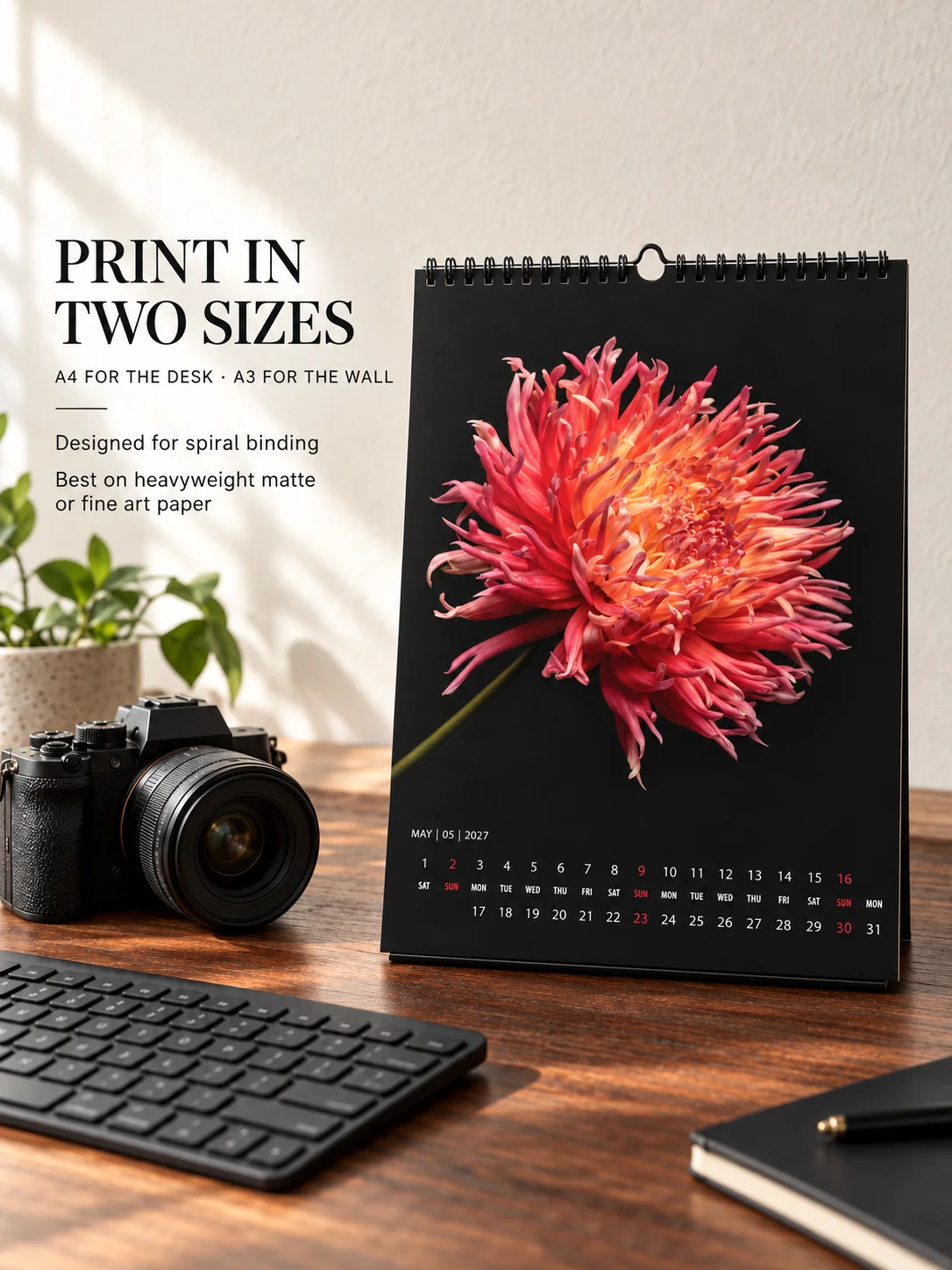Dahlia Portraits 2027 - Printable Fine Art Calendar product image (6)