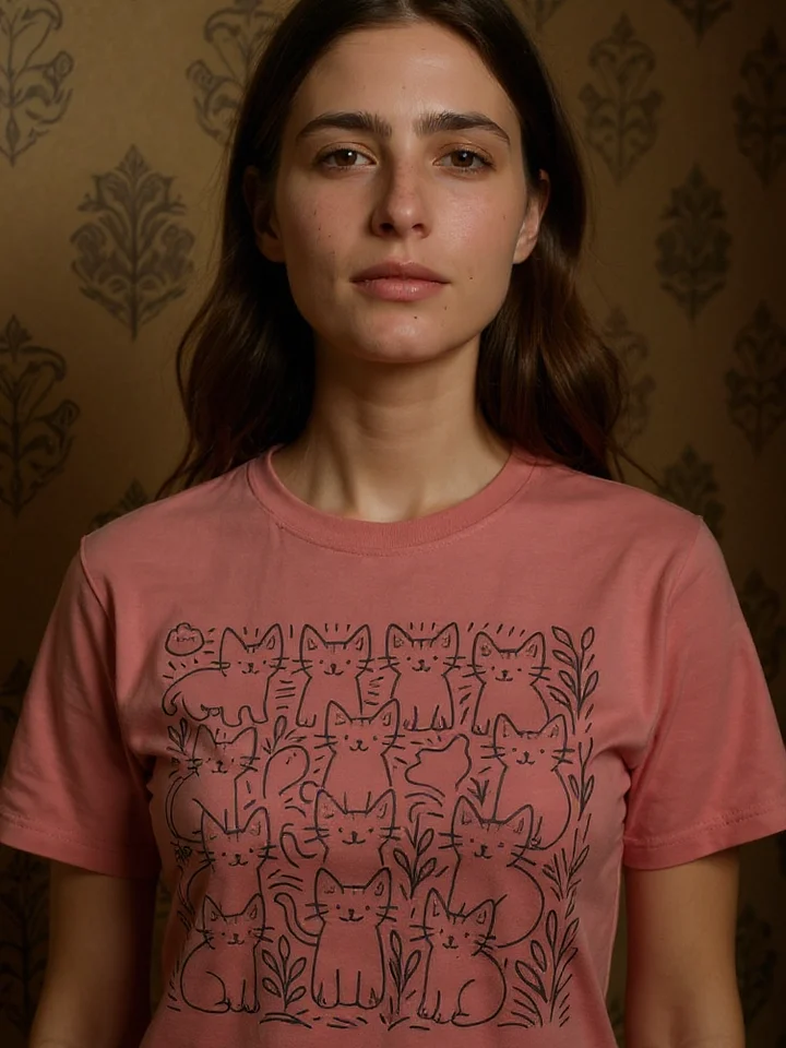Whimsical cats and Florals T-Shirt product image (1)