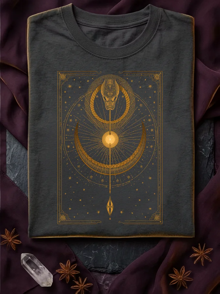 Golden Occult Sun Tarot Tee product image (1)