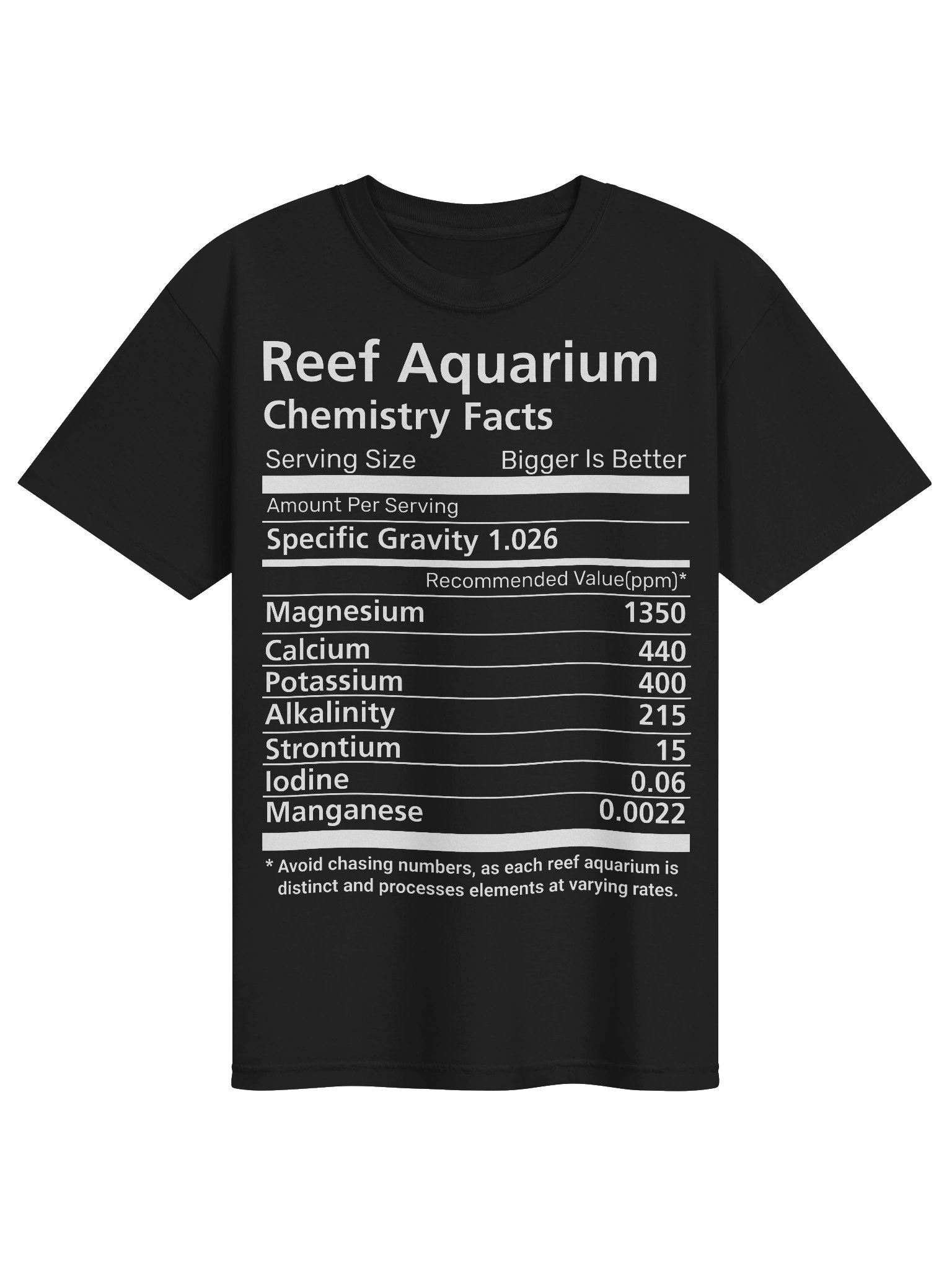 Reef Aquarium Chemistry Facts Shirt – Reef Tank Parameters & Coral Chemistry Tee product image (5)