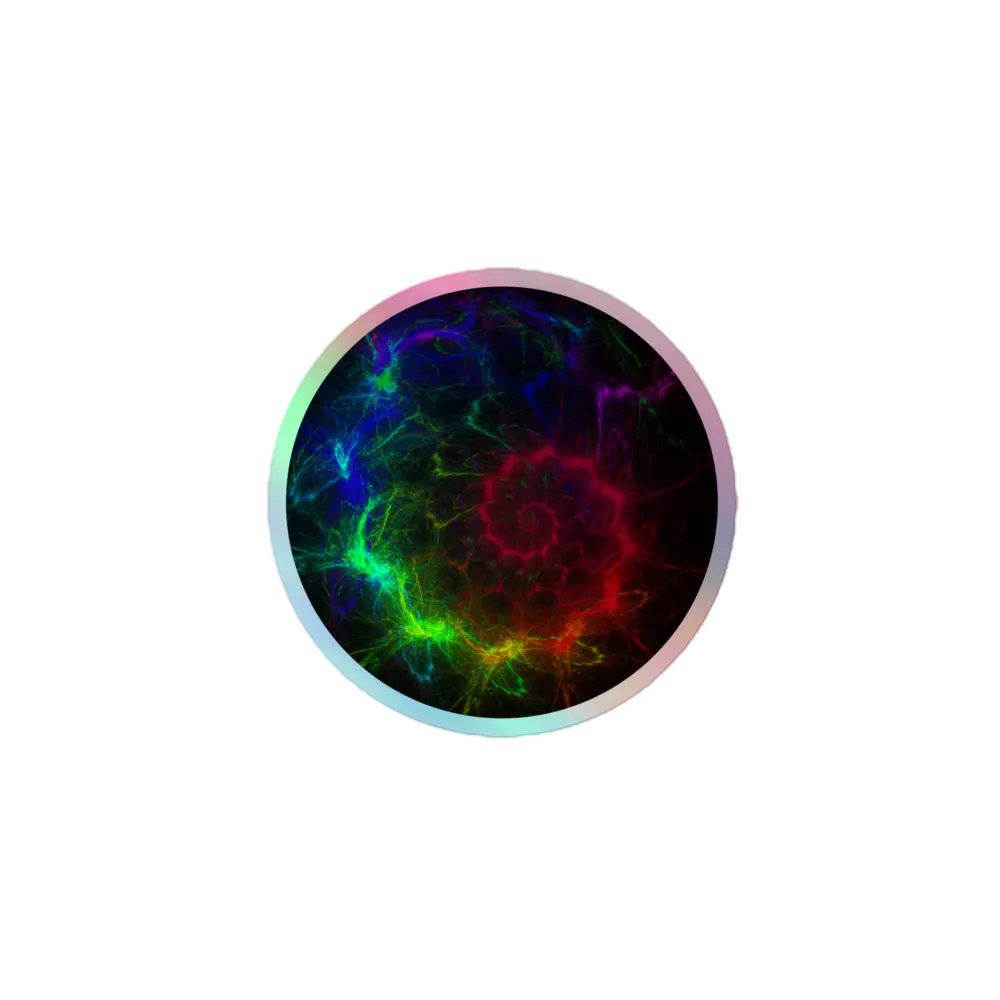 Fractal Chakra Kiss-Cut Holographic Sticker product image (1)