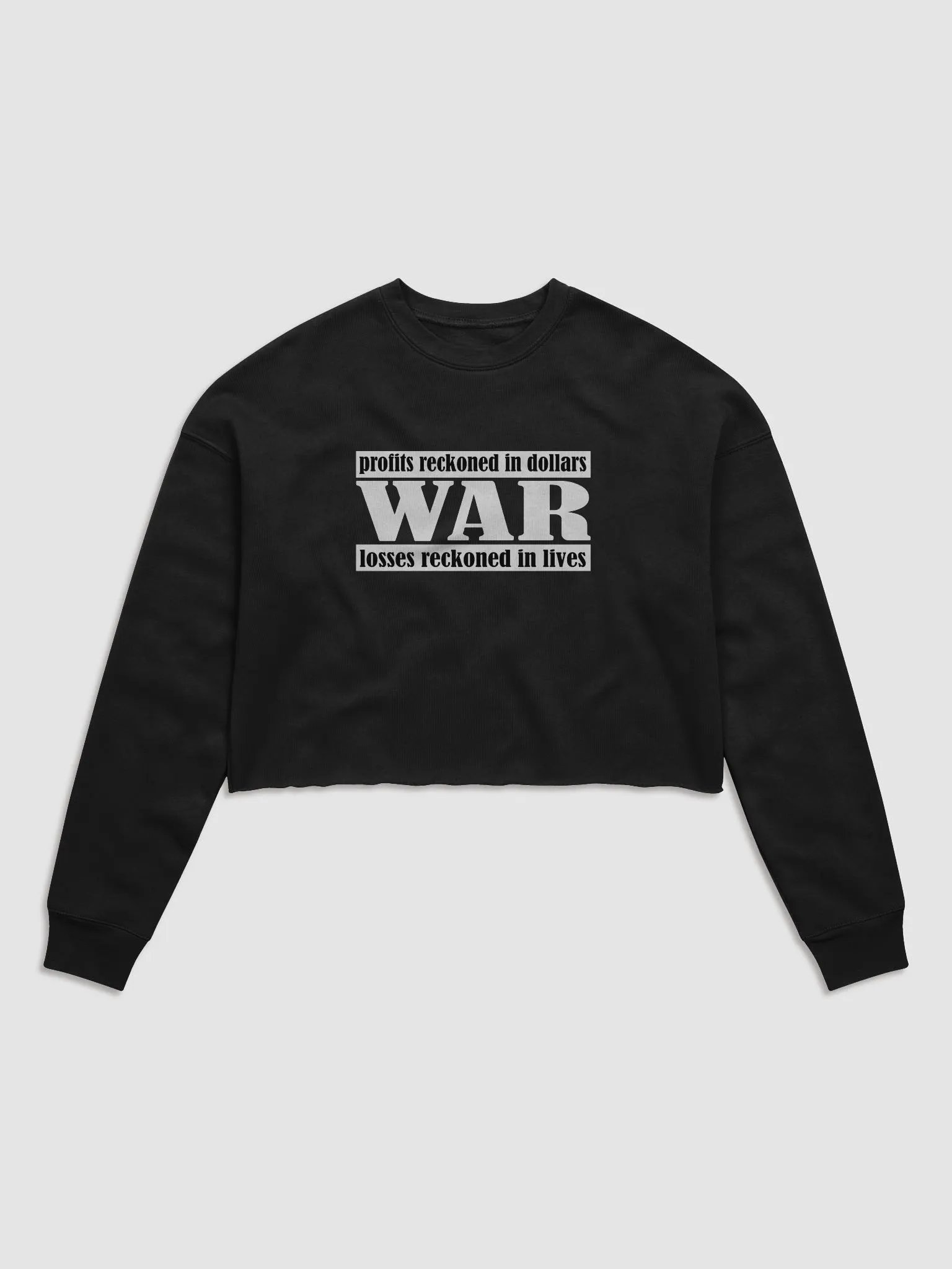 The Cost Of War - Bella+Canvas Women's Fleece Crop Sweatshirt product image (1)