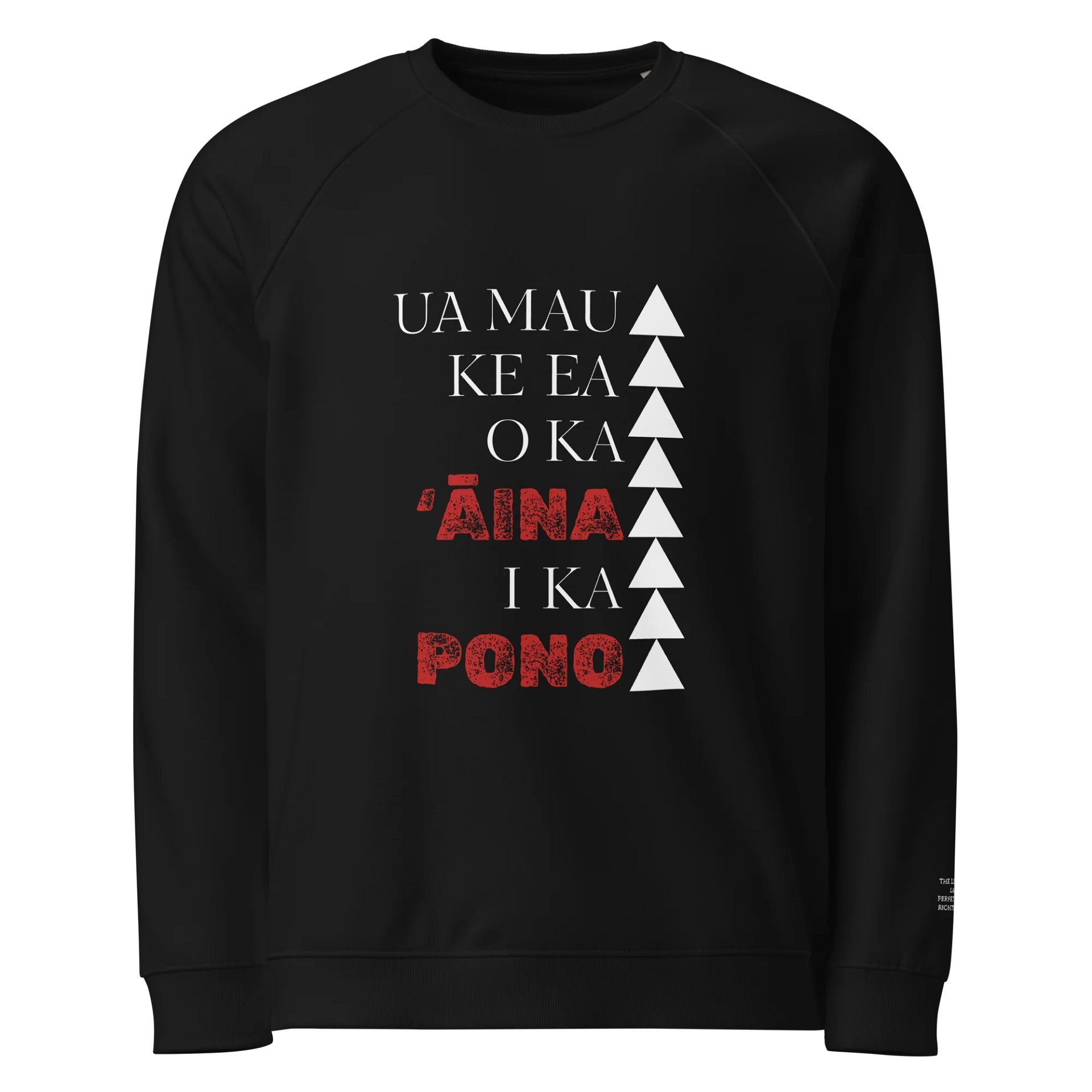100 % Organic Cotton Raglan Shirt Shirt - Ua Mau Ke Ea O Ka Aina I Ka Pono product image (1)